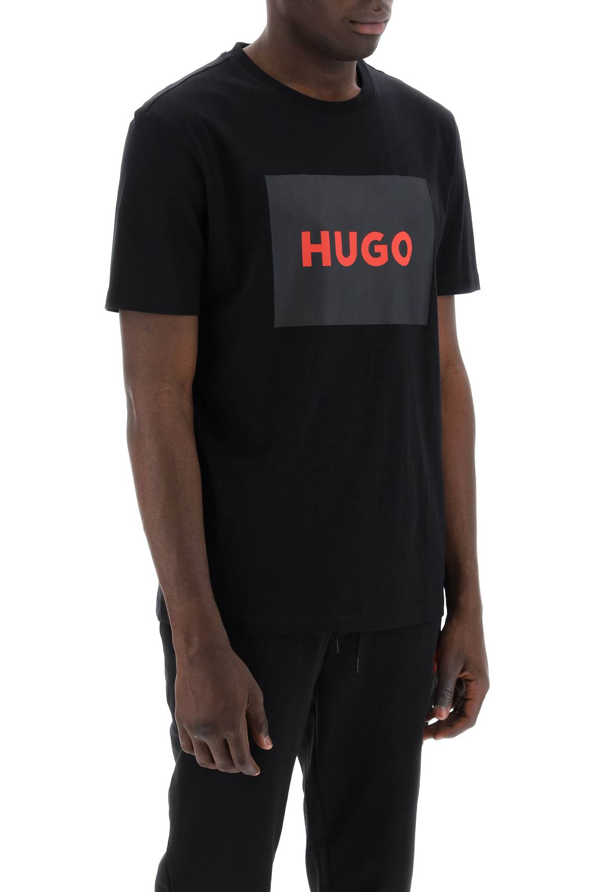 Shop Hugo Boss Dulive T-shirt With Logo Box In Black 007 (black)
