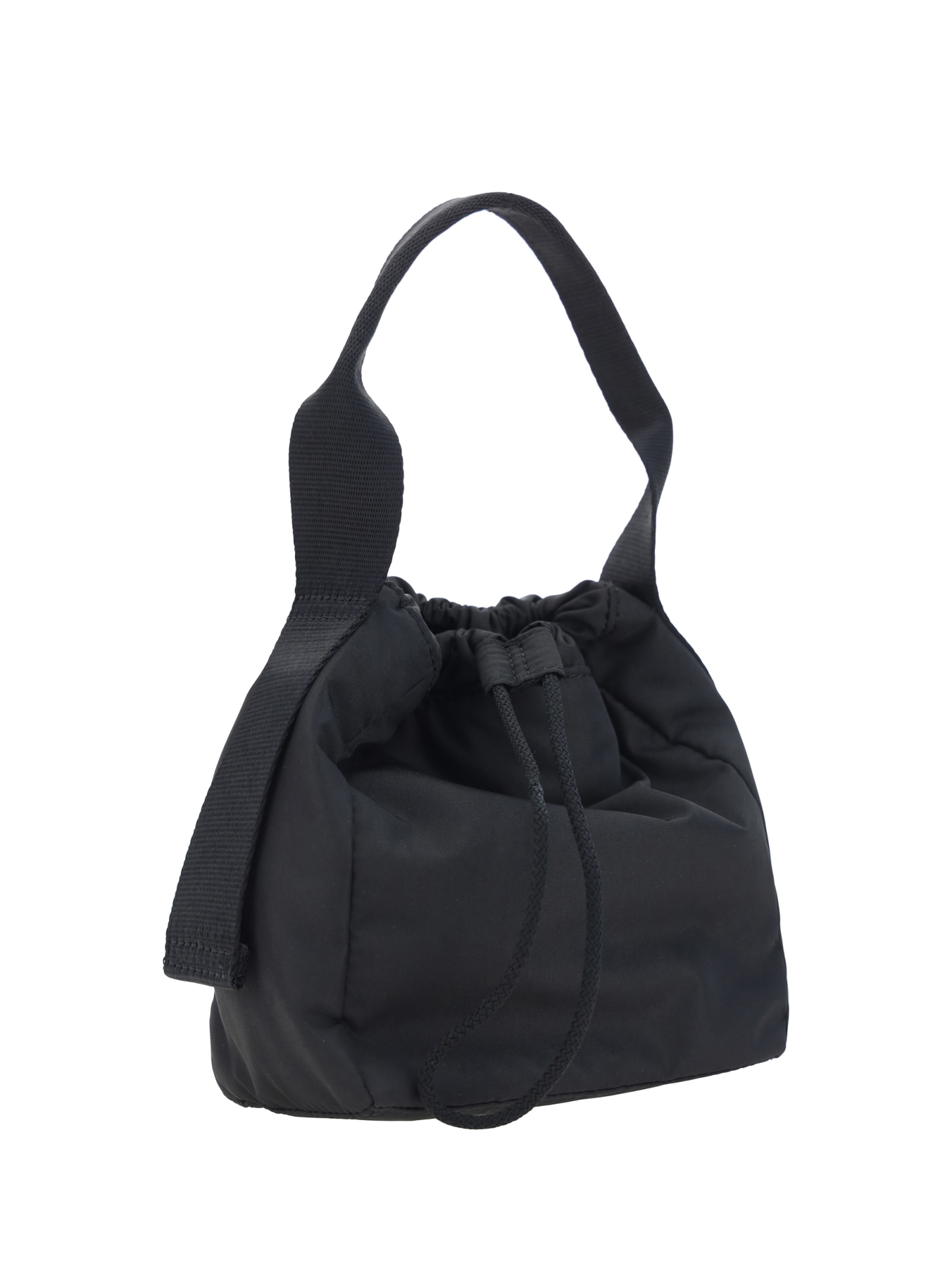 Shop Ganni Recycled Tech Handbag In Black