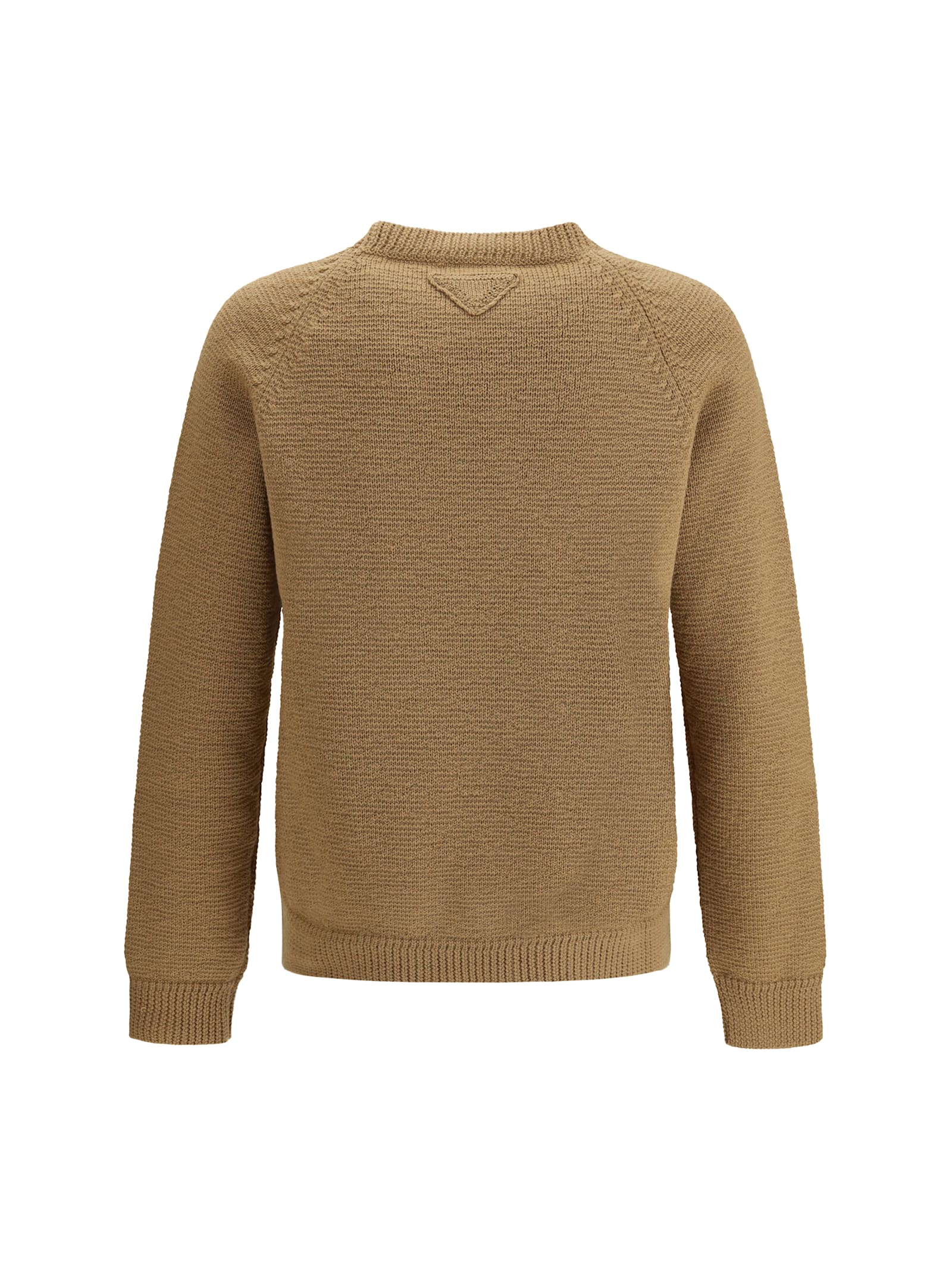 Prada Wool Crew-neck Sweater In Nude