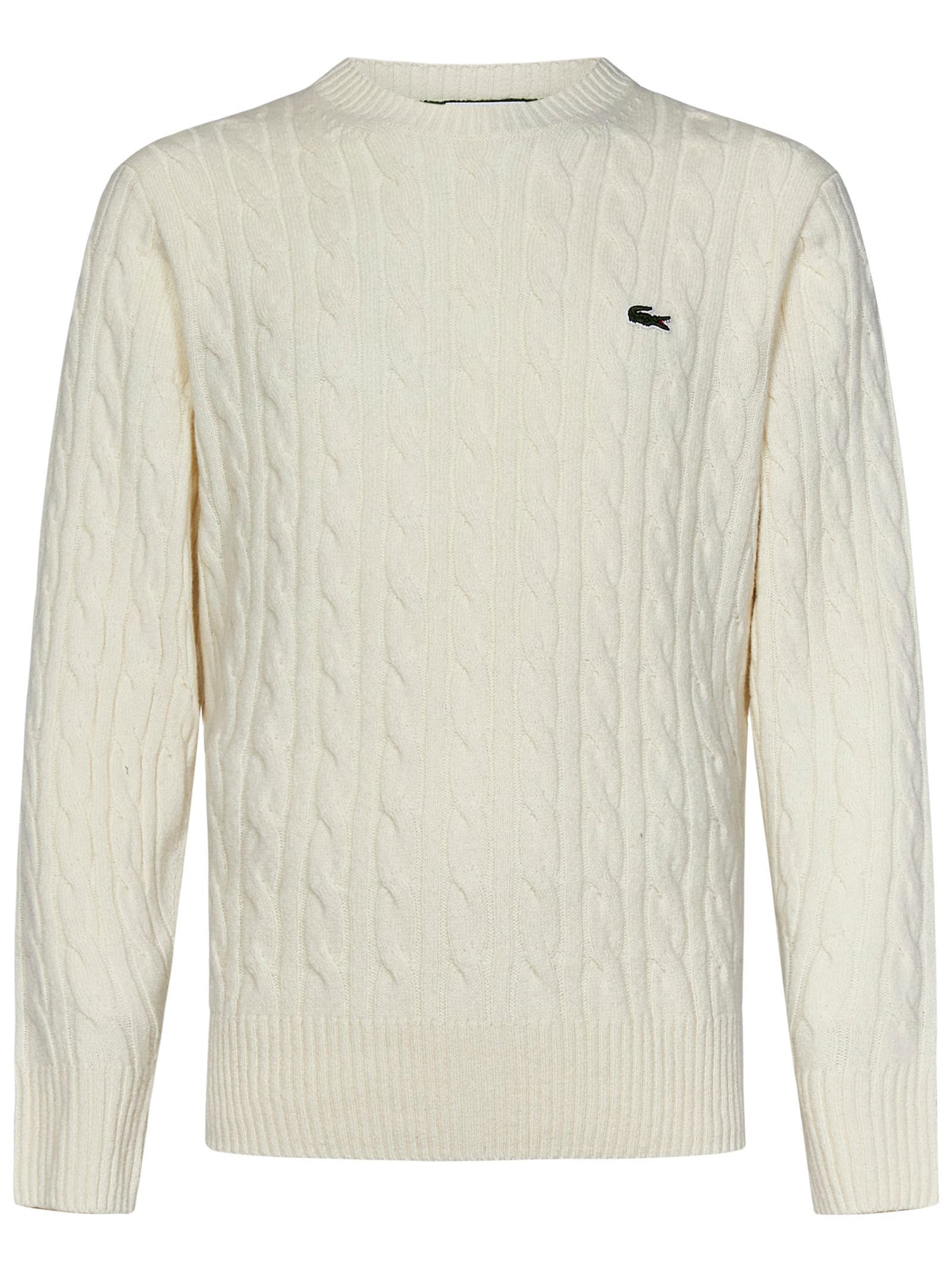 Shop Lacoste Sweater In White