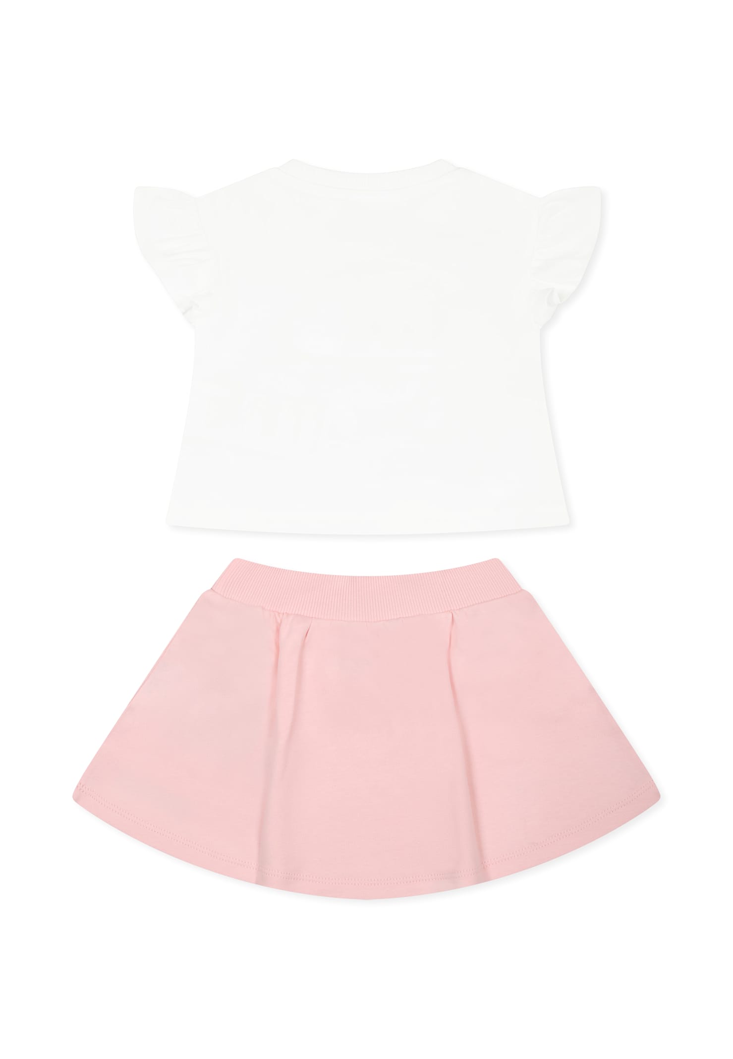 Moschino Multicolor Suit For Baby Gir With Teddy Bear In Multicolor