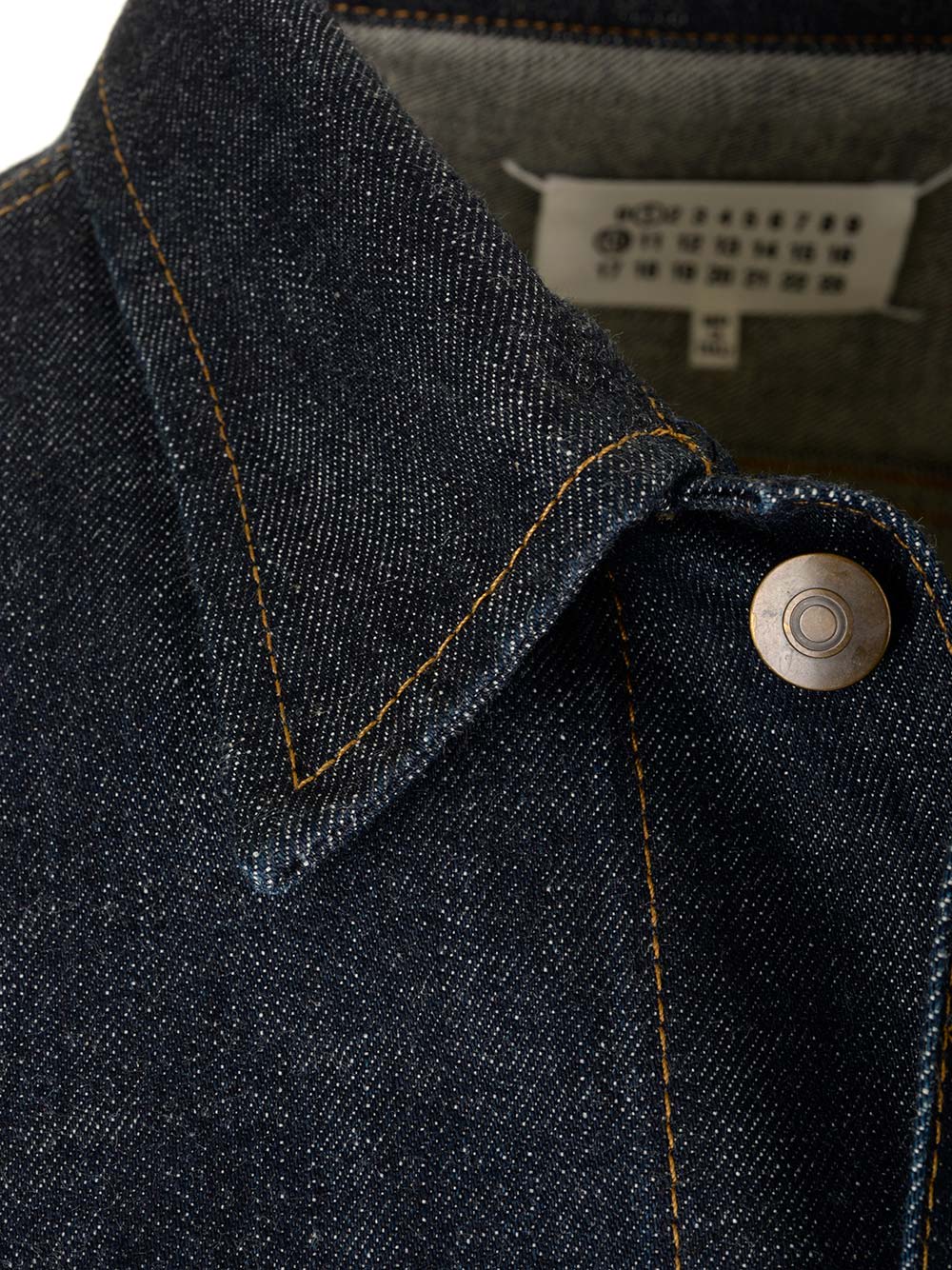 Shop Maison Margiela Denim Jacket With Pockets In Blue