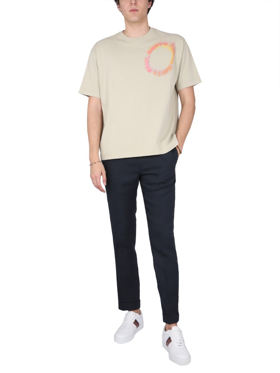 Shop Paul Smith Crewneck T-shirt In Parc