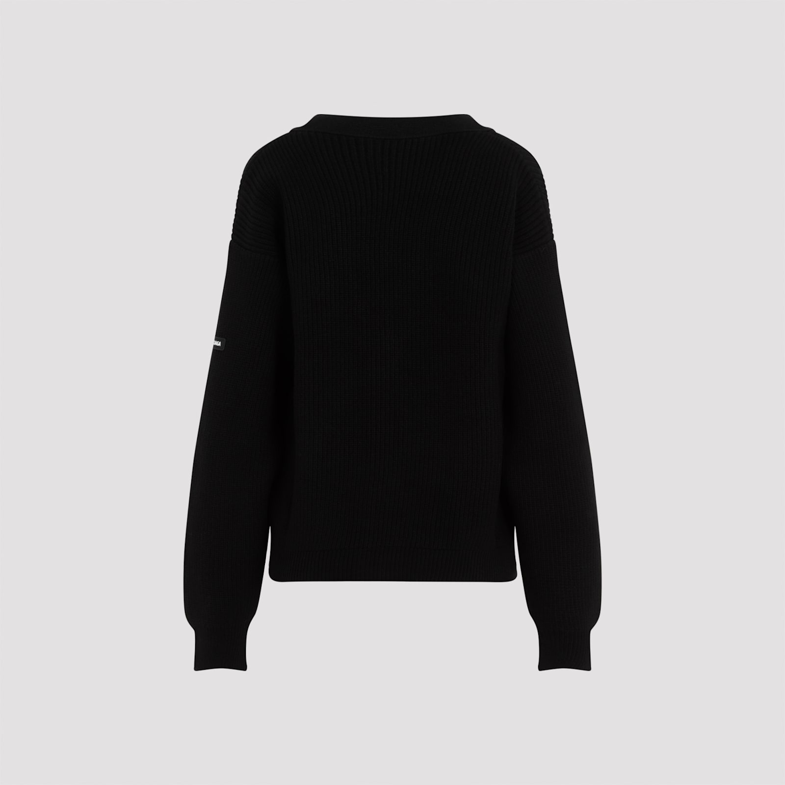 Shop Balenciaga Wool Cardigan In Black