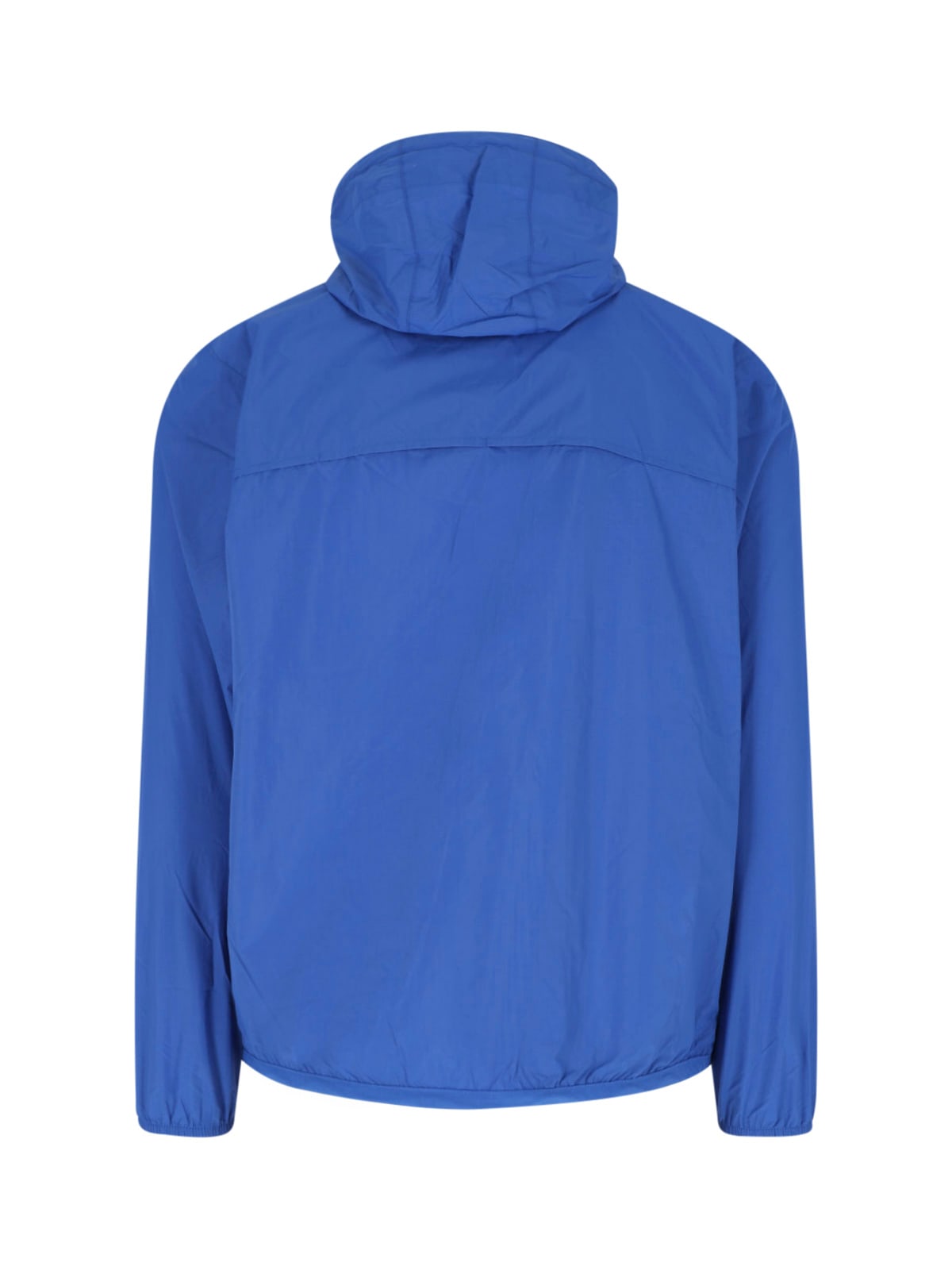 K-way Hooded Jacket With Adjustable Drawstring And Pockets In Blue