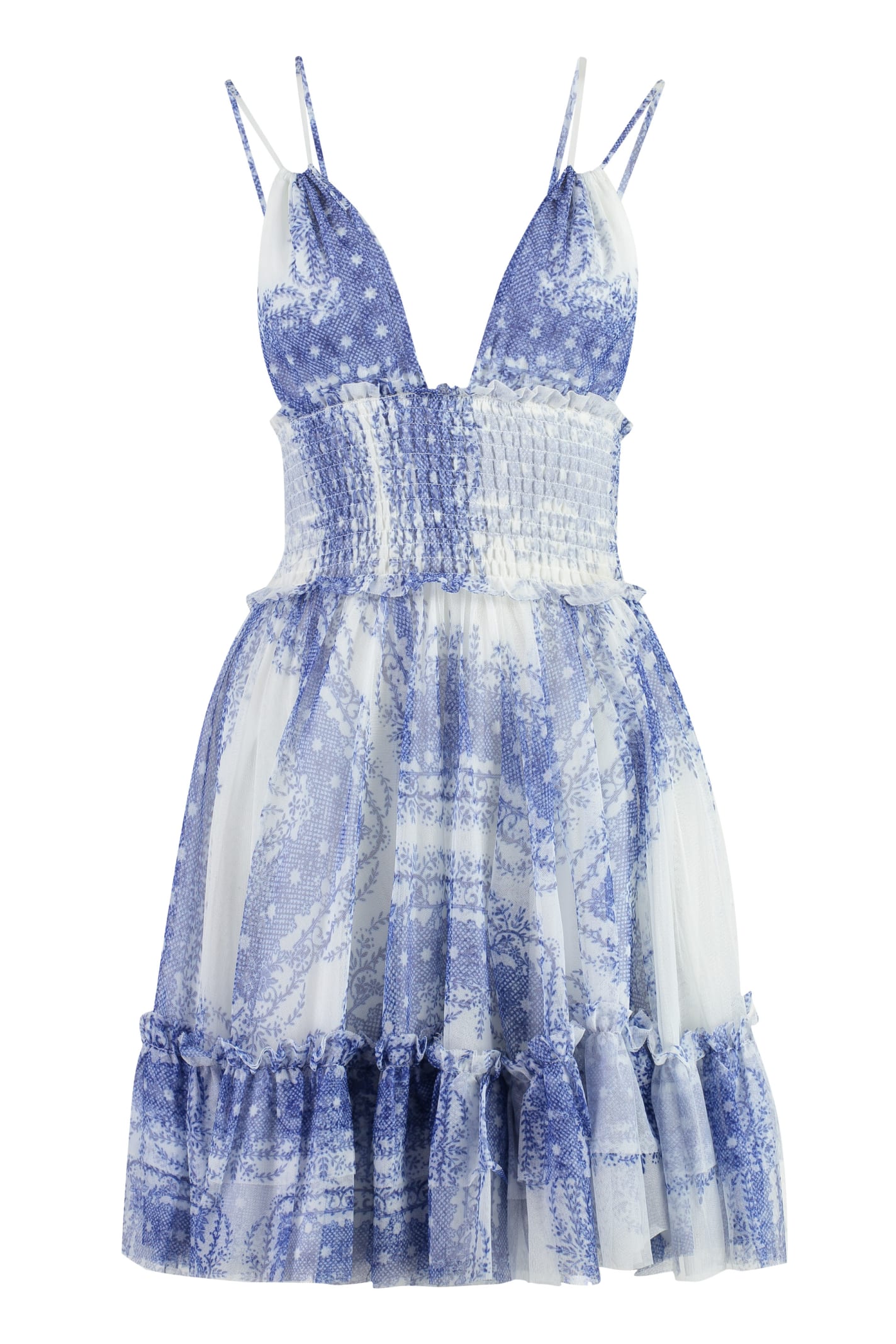 Shop Philosophy Di Lorenzo Serafini Tulle Dress In Blue