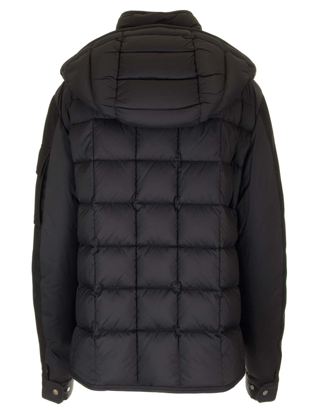 Shop Moncler Short Down Jacket Barbustel In Black