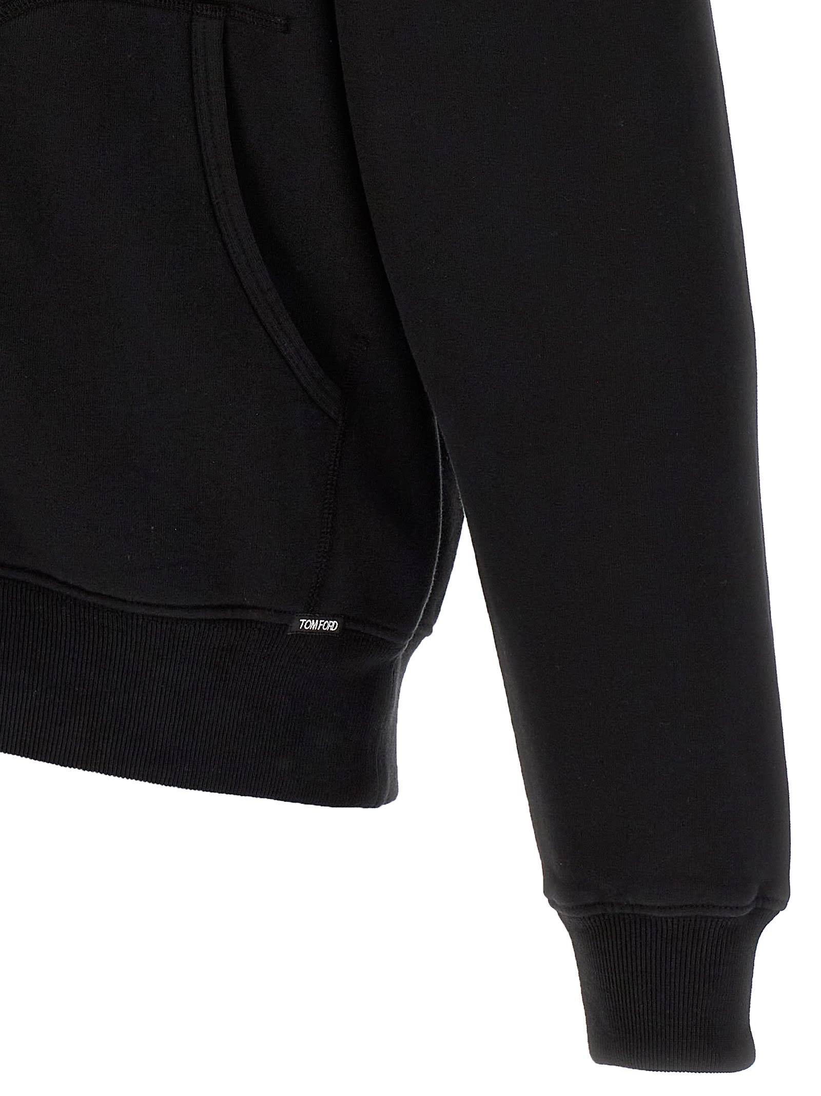 Tom Ford Cotton Zipped Hoodie In Black