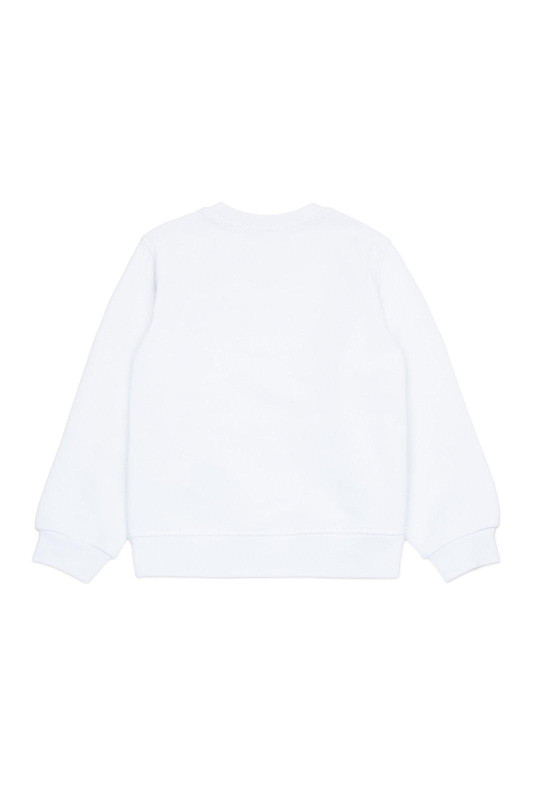 Shop Dsquared2 Logo-printed Crewneck Sweatshirt In White