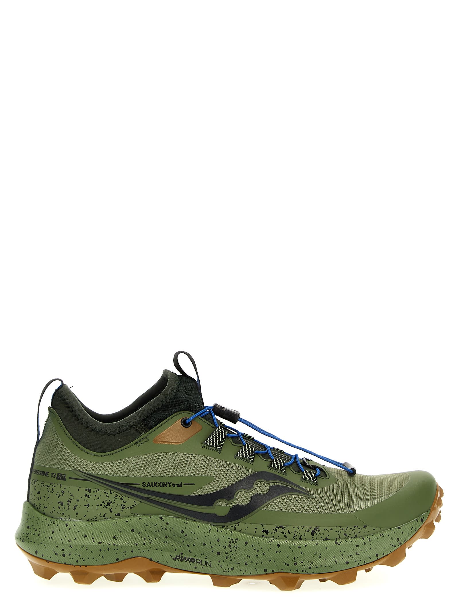 Shop Saucony Peregrine 13 St Sneakers In Green
