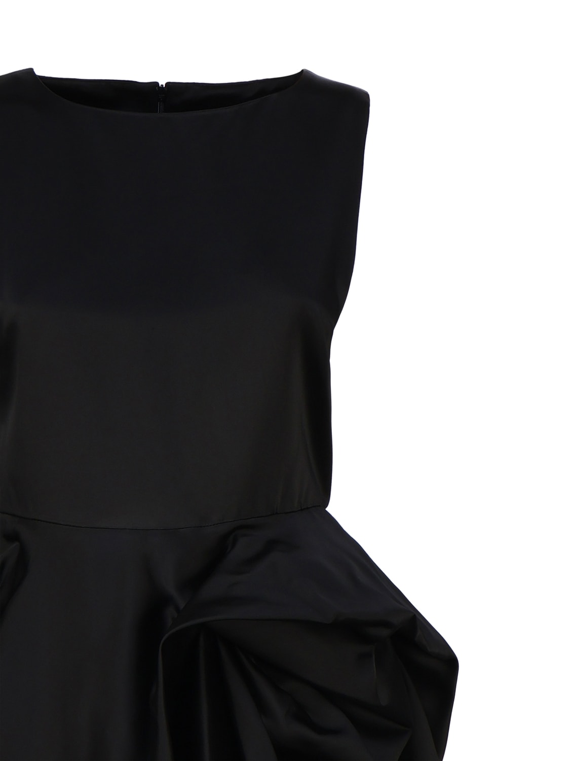 Shop Jw Anderson Short Sleeveless Draped Dress In Black