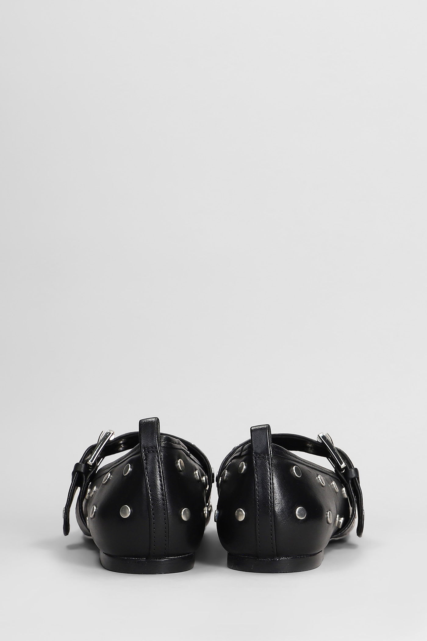 Shop Schutz Ballet Flats In Black Leather