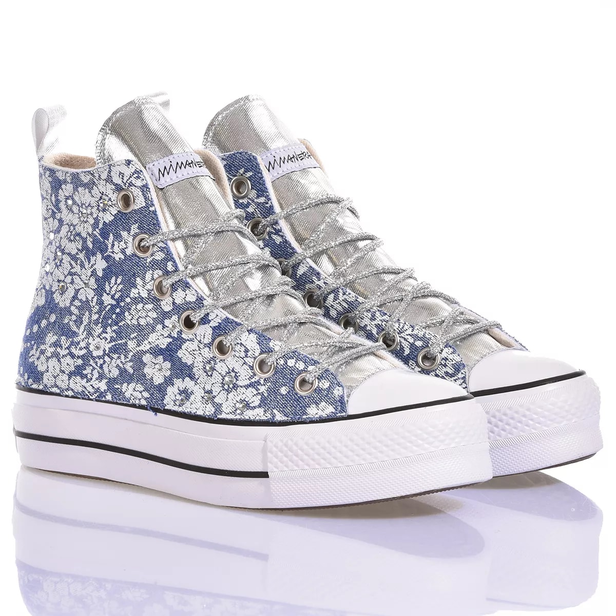 Shop Mimanera Converse Platform Flower Jeans