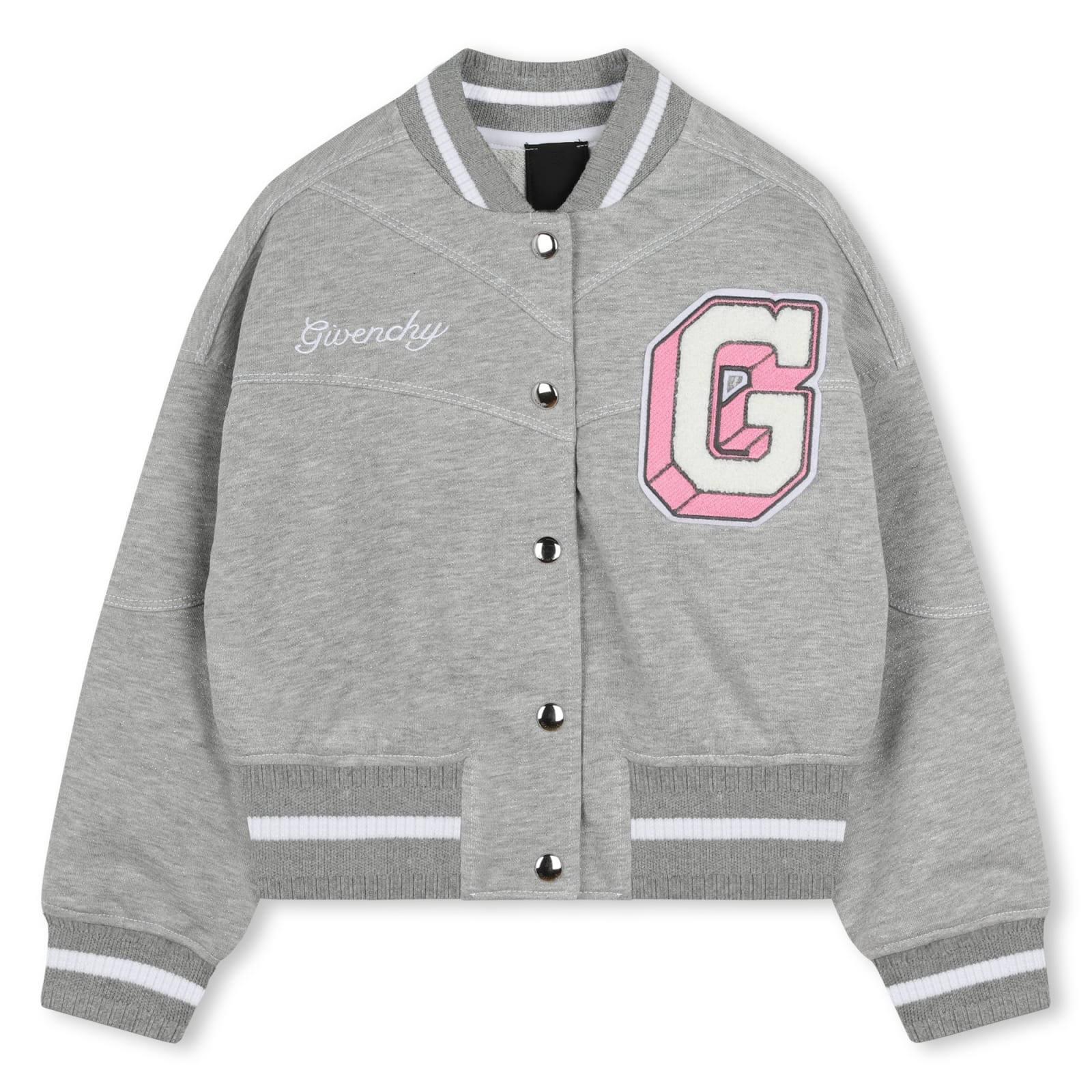 Shop Givenchy Bomber Con Applicazione In Gray