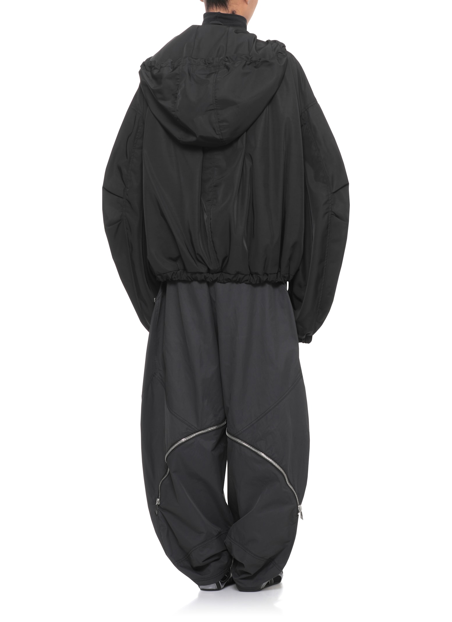 Attico Oversized Bomber Jacket In Black