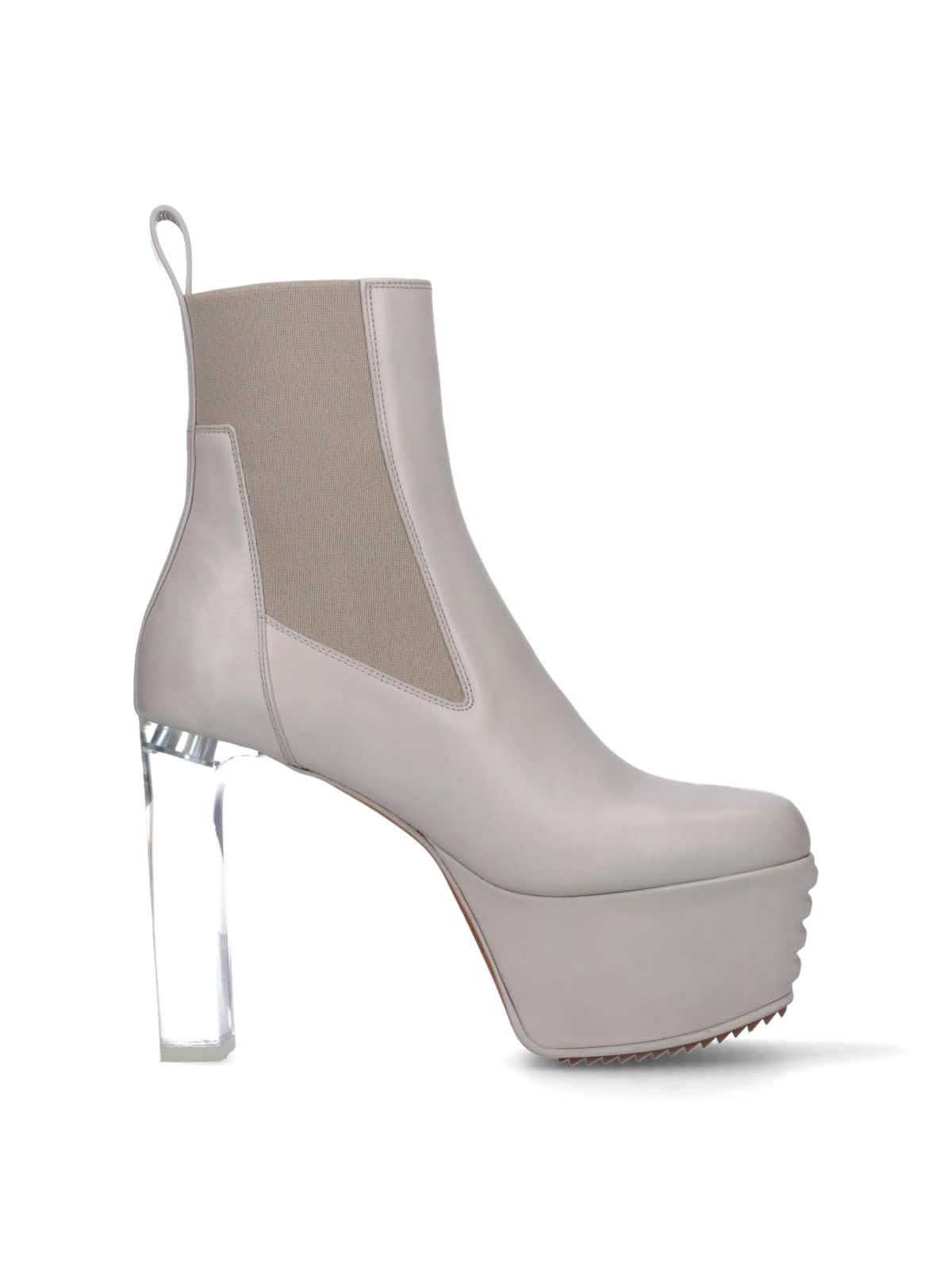 Shop Rick Owens Grill Beatle Platform Boots In Taupe