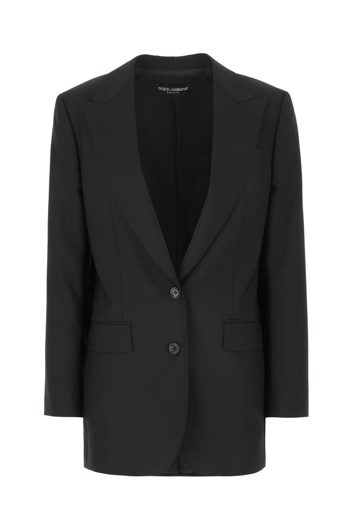 Dolce & Gabbana Black Wool Blazer In Nero