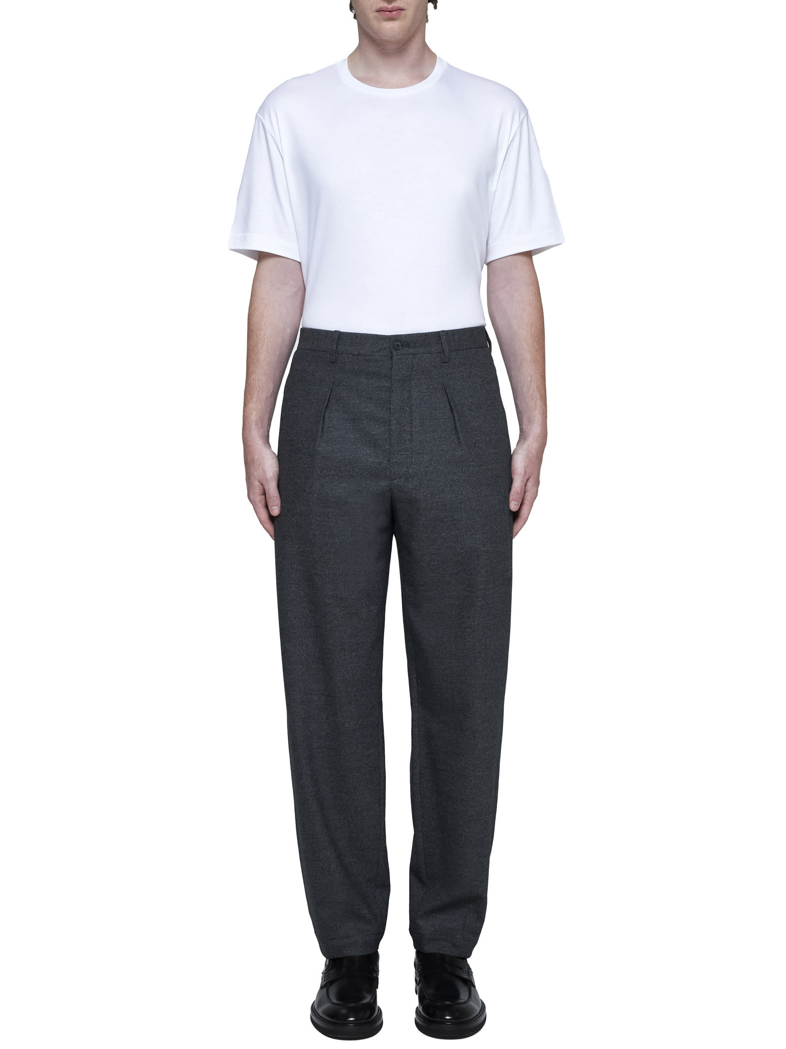 Shop Giorgio Armani Pants In Black