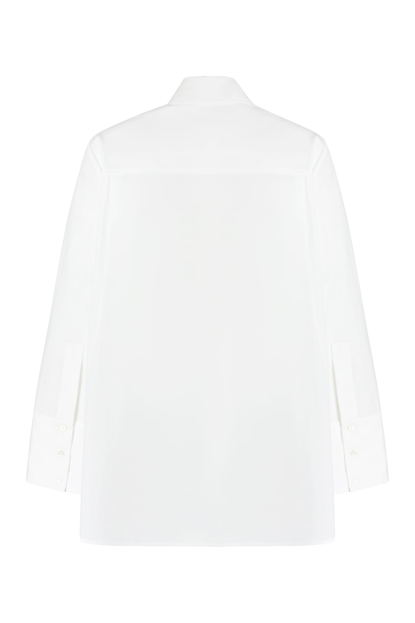 Shop P.a.r.o.s.h Embroidered Cotton Shirt In White