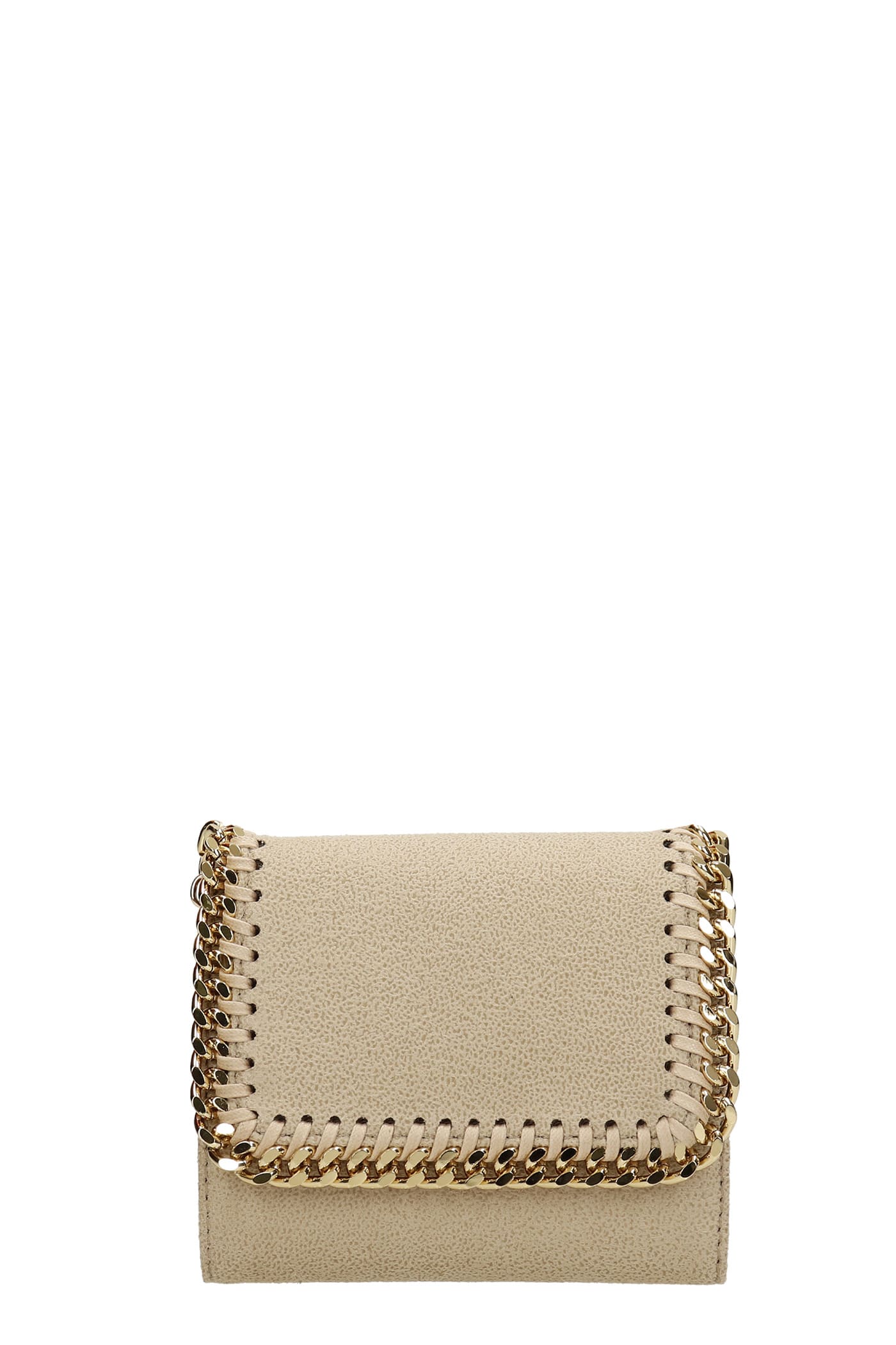 Stella McCartney Falabella Wallet In Taupe Faux Leather