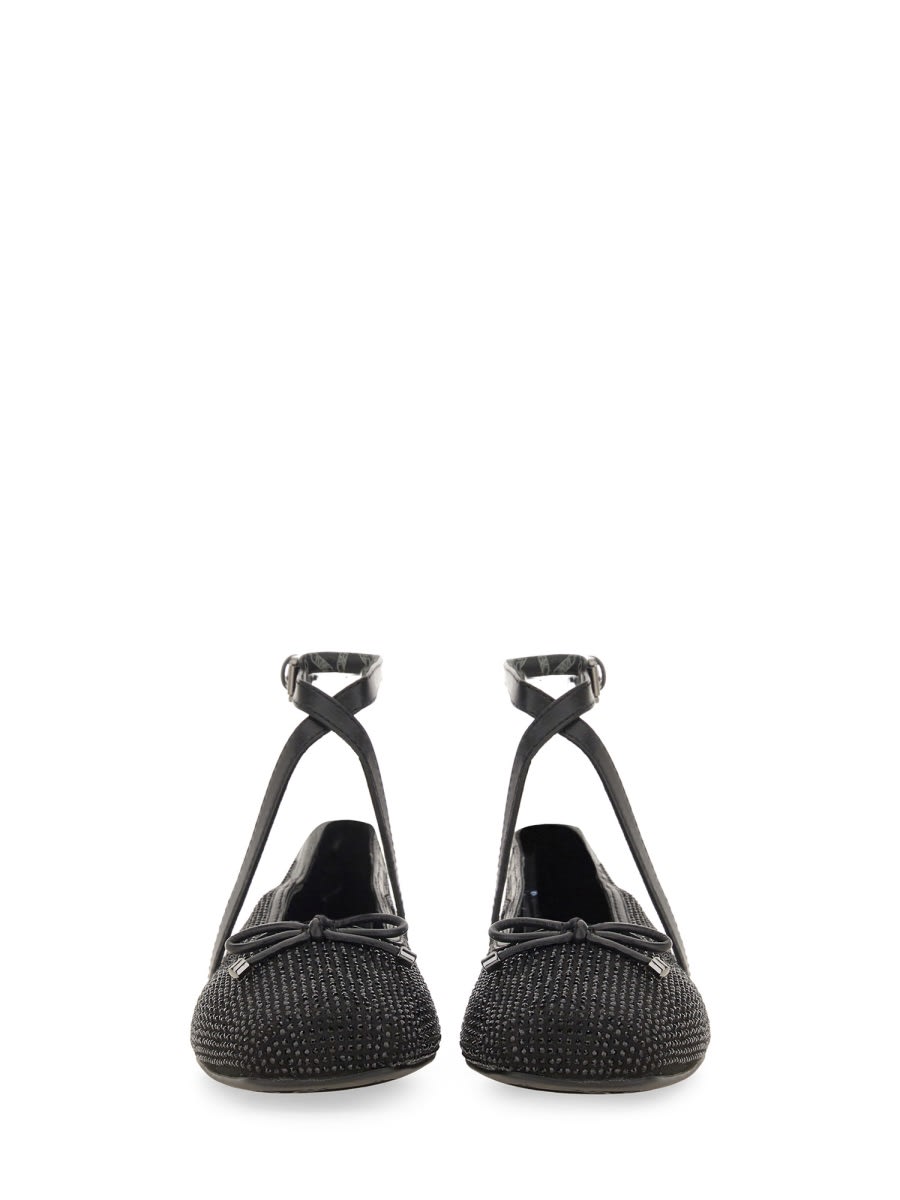 Shop Michael Kors Ballerina With Strap In Black