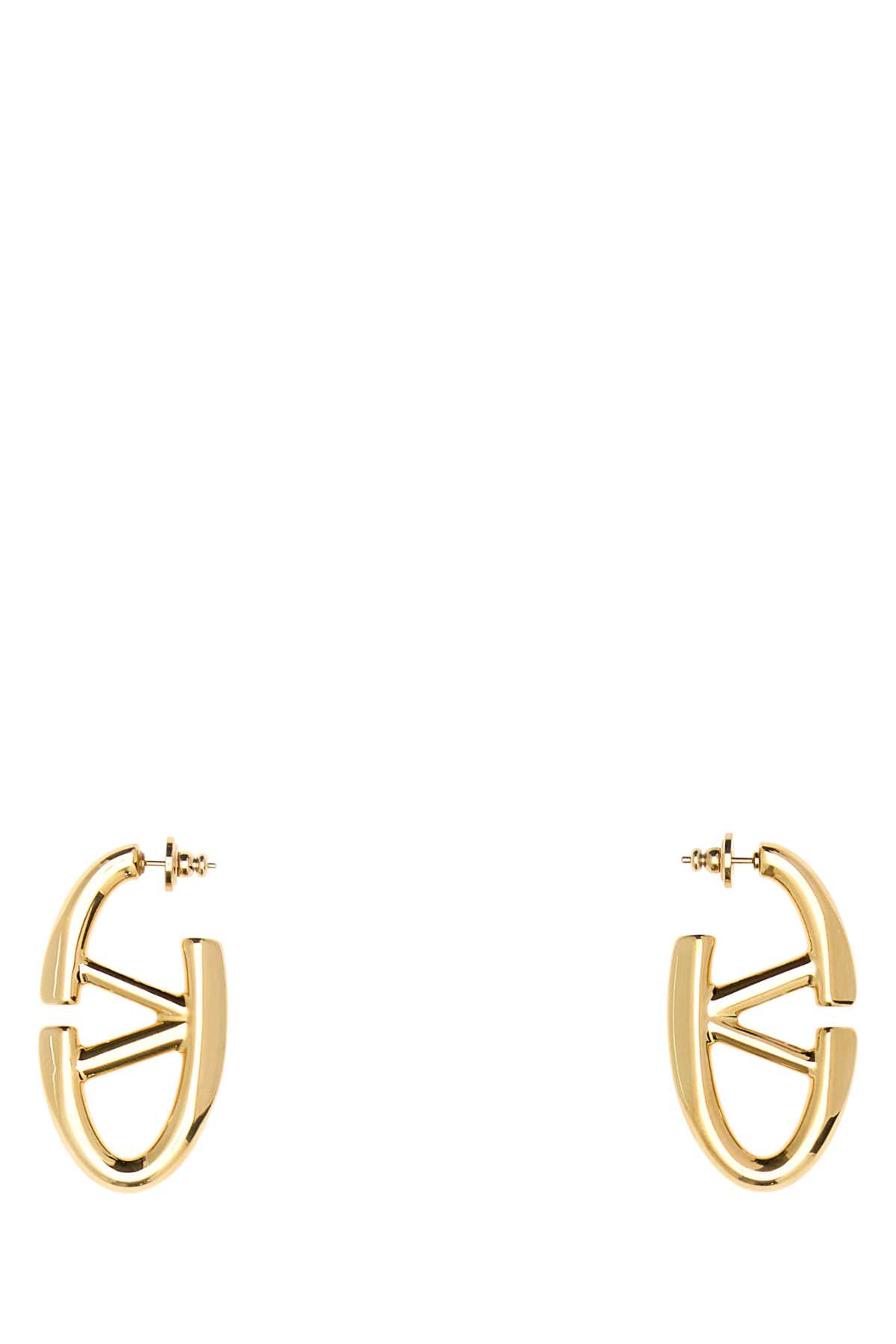 Gold Metal Vlogo The Bold Earrings