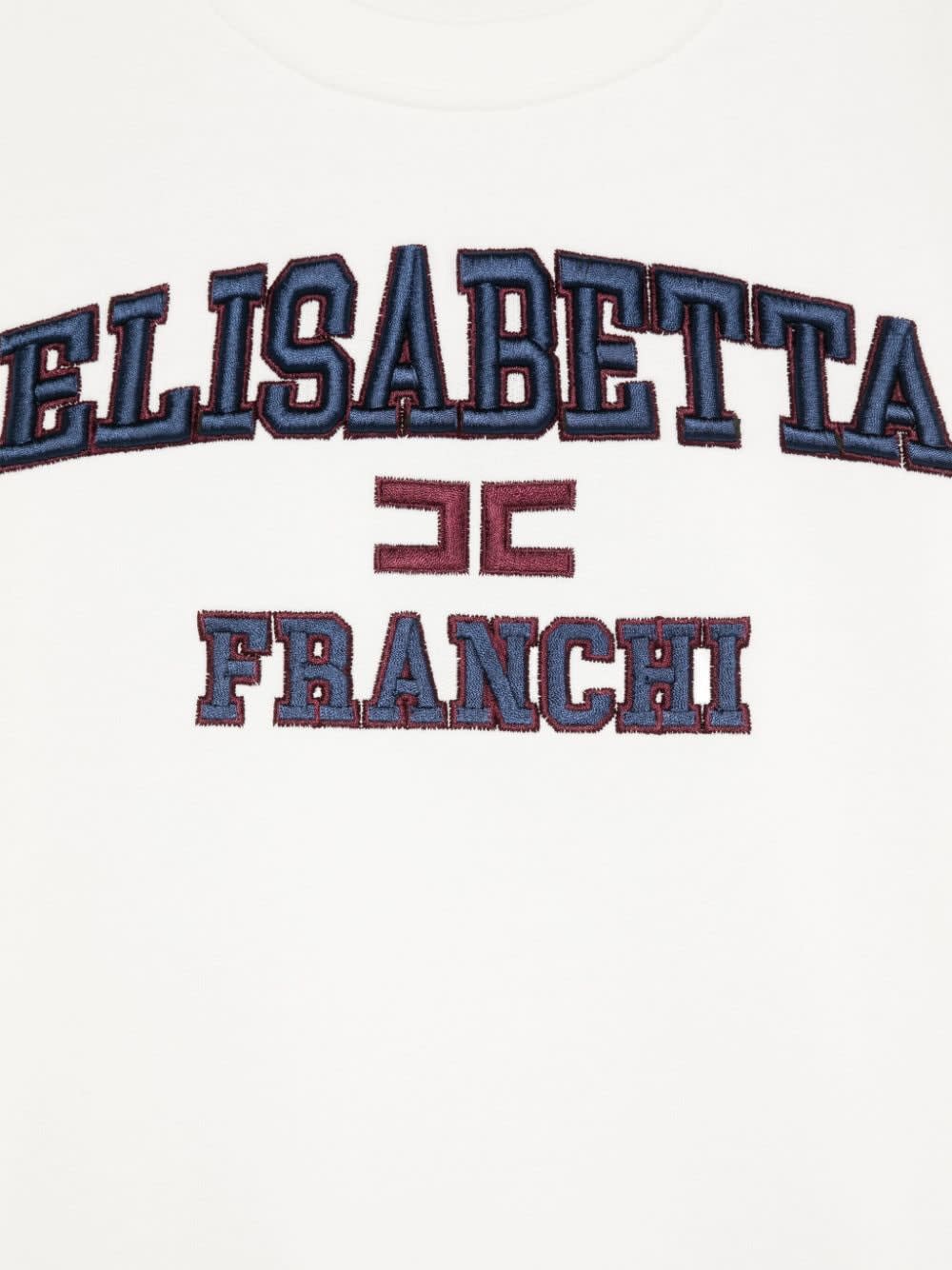 Shop Elisabetta Franchi La Mia Bambina Felpa Con Logo In Cream