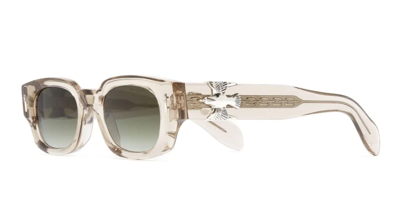 Shop Cutler And Gross The Great Frog - Soaring Eagle / Sand Crystal Sunglasses In Transparent Beige