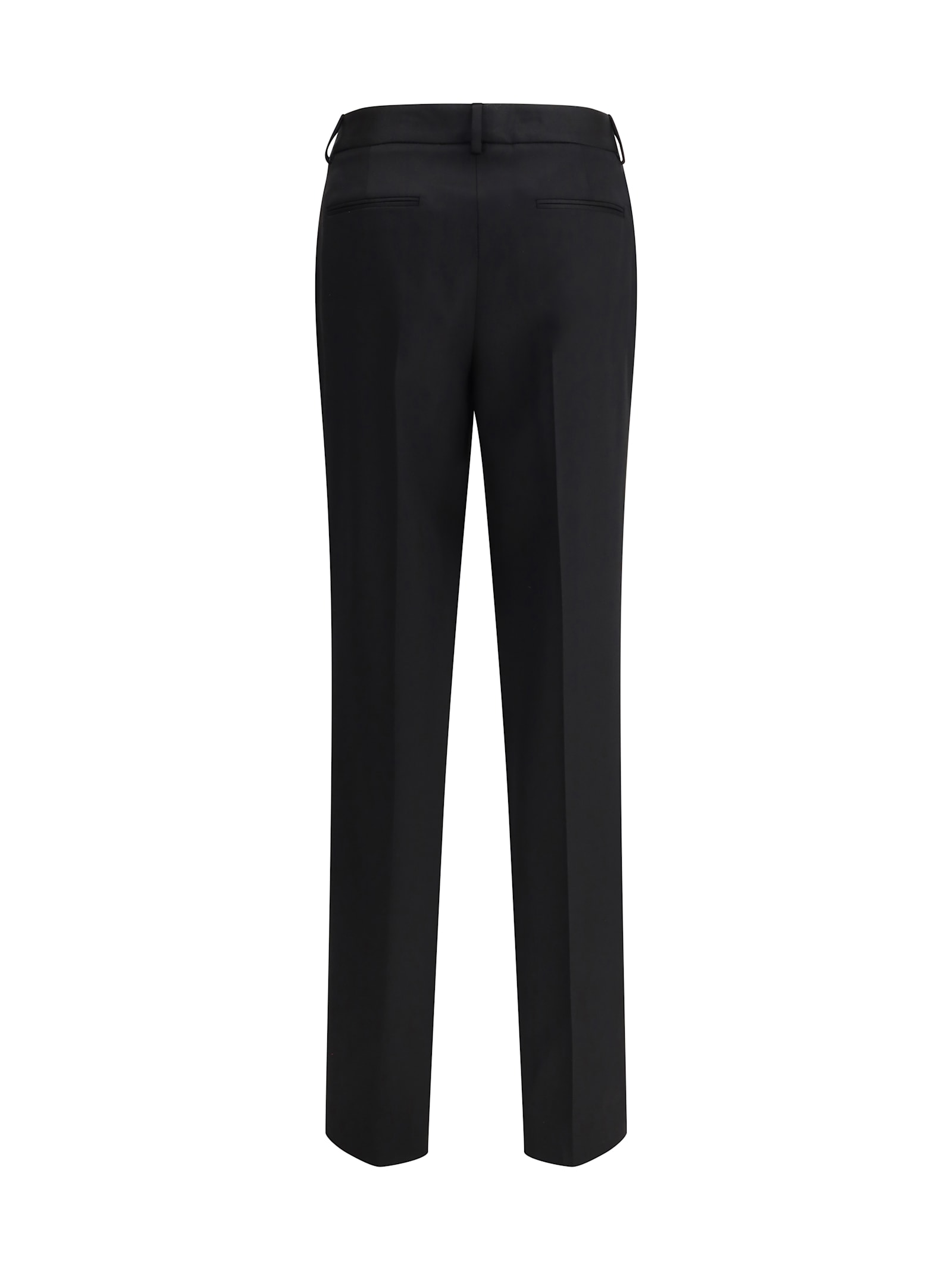 Lardini Wool Straight-leg Trousers In Black