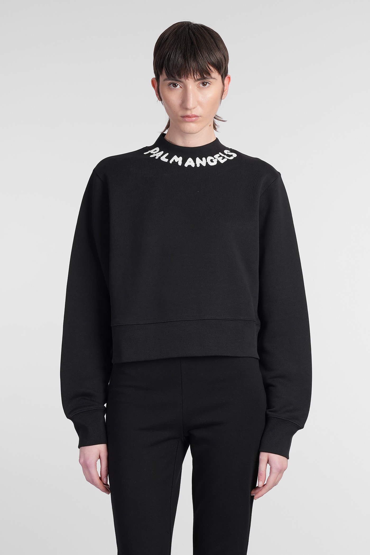 Sweatshirt In Black Cotton