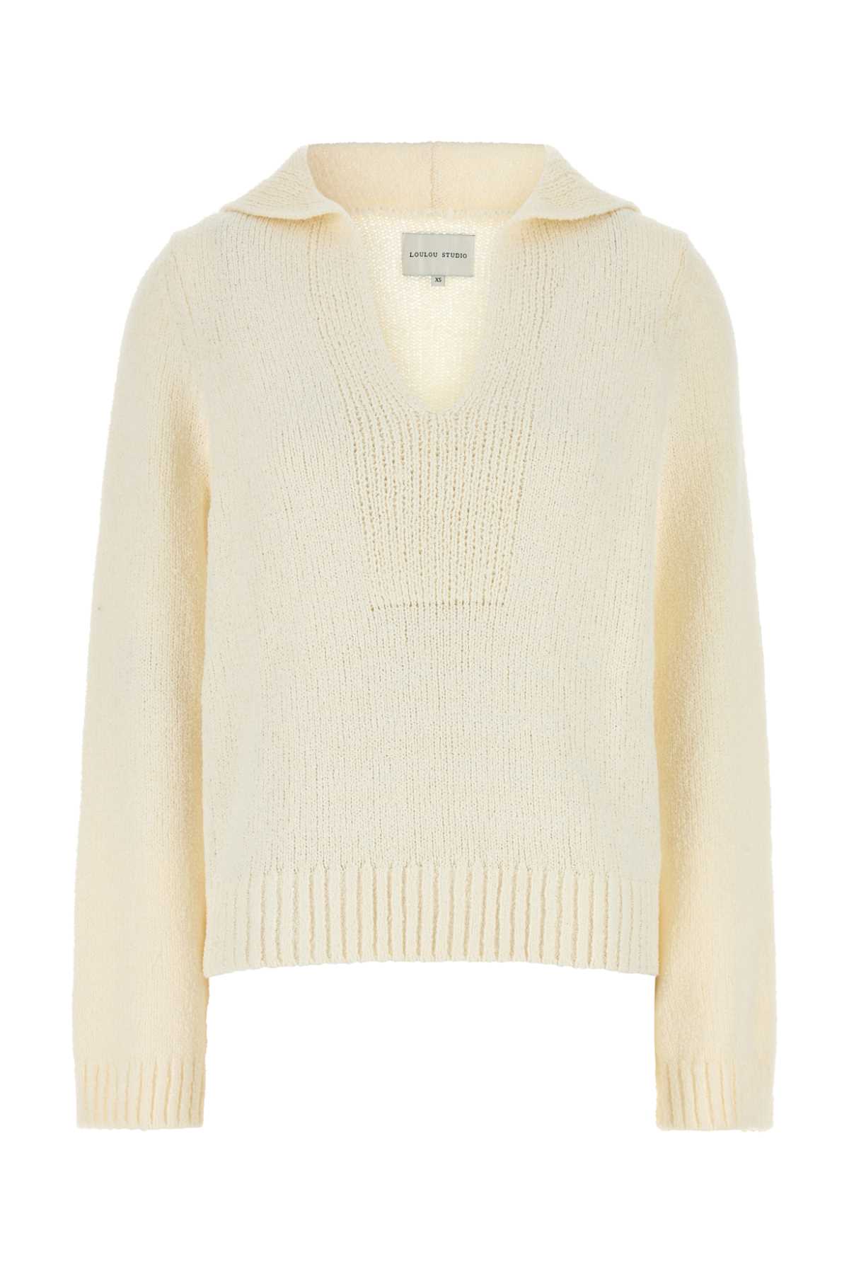 Ivory Cotton Blend Bahia Sweater