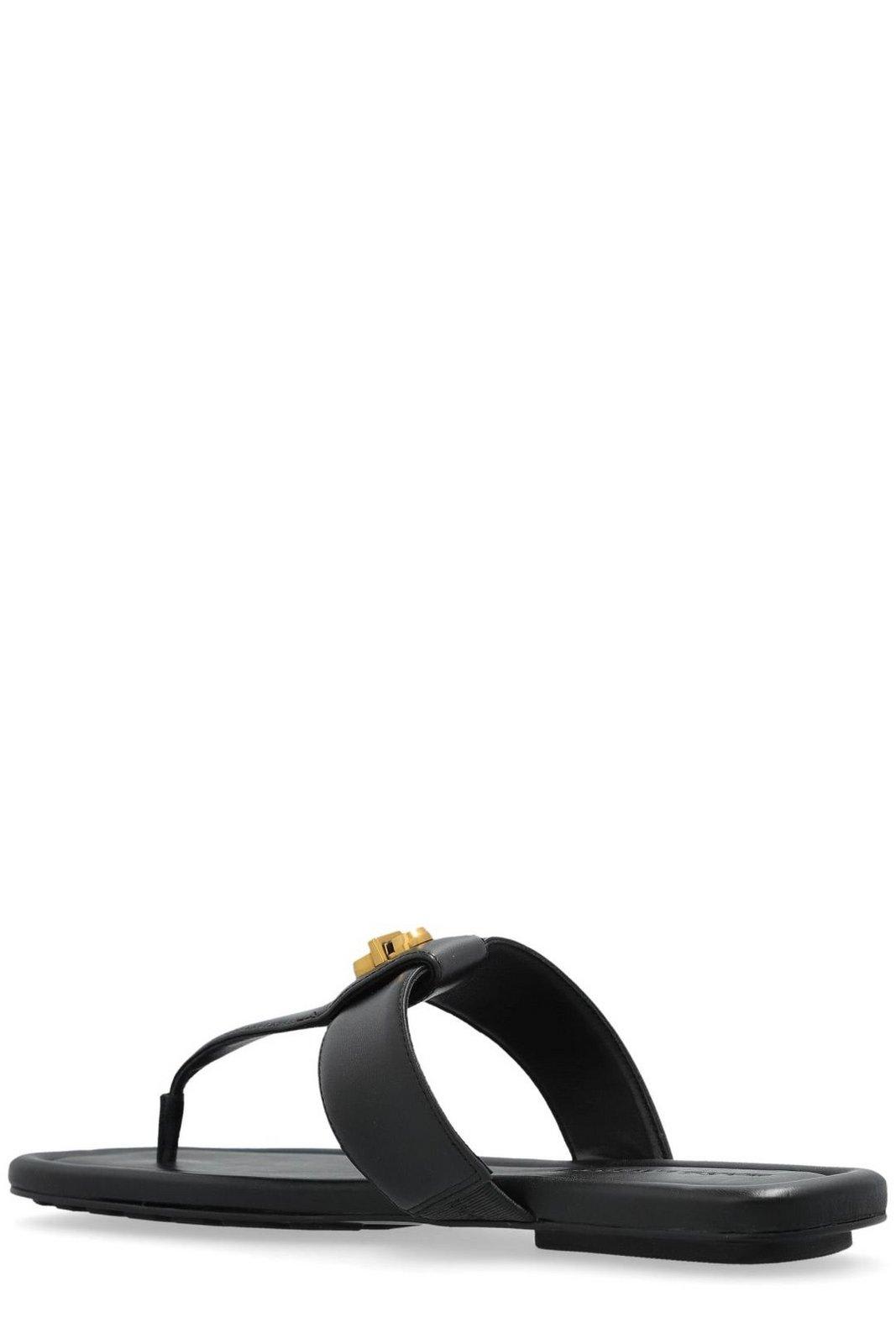 Marc Jacobs The Dual T Strap Black Leather Sandals In Black