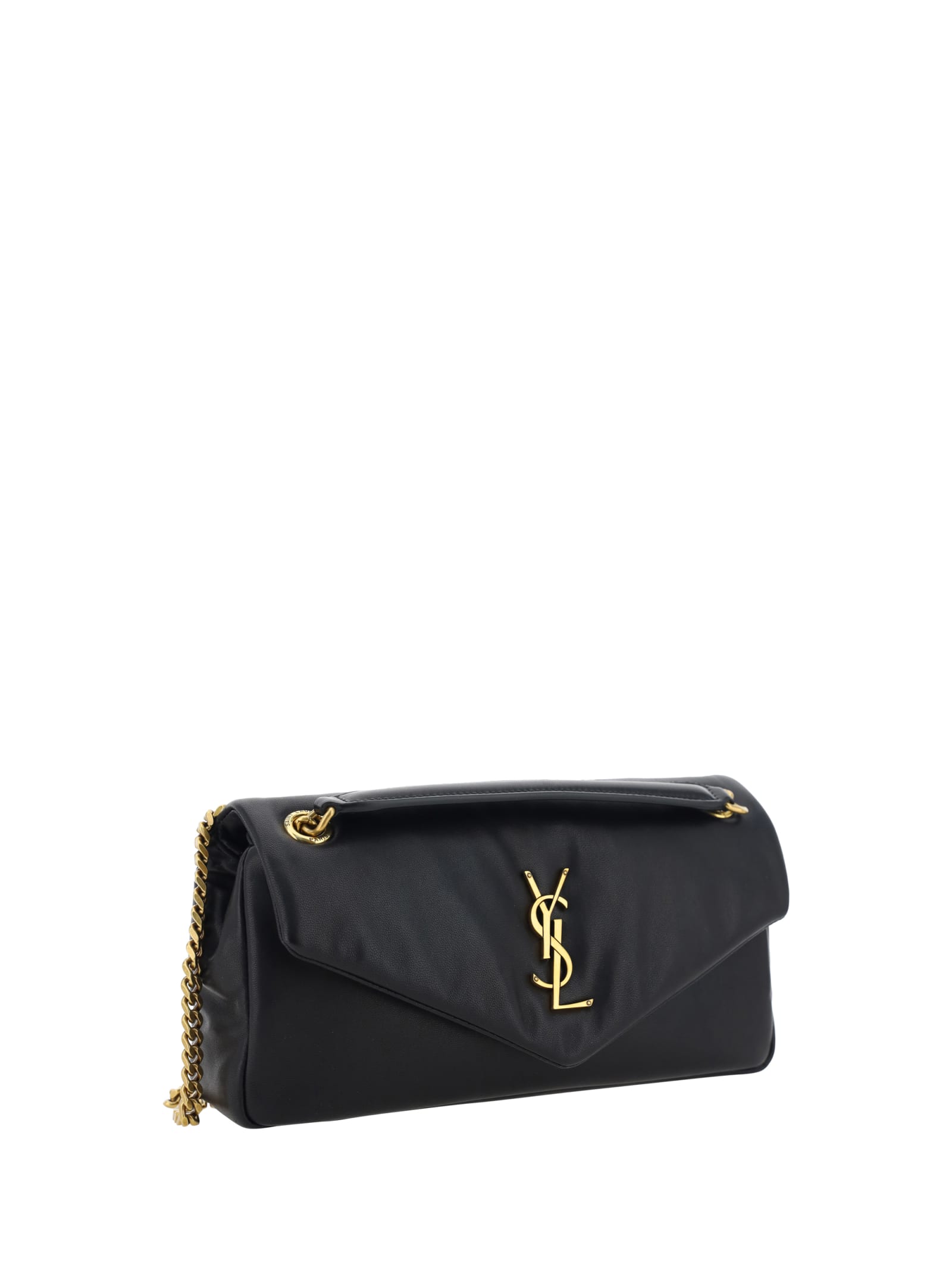 Shop Saint Laurent Calypso Shoulder Bag In Nero
