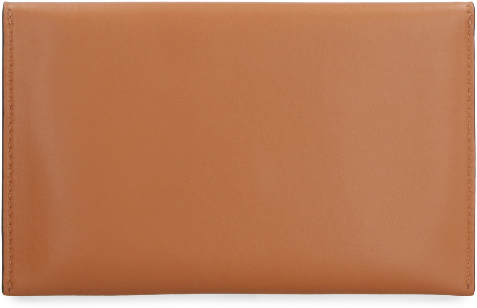 Shop Etro Leather Flat Pouch In Saddle Brown