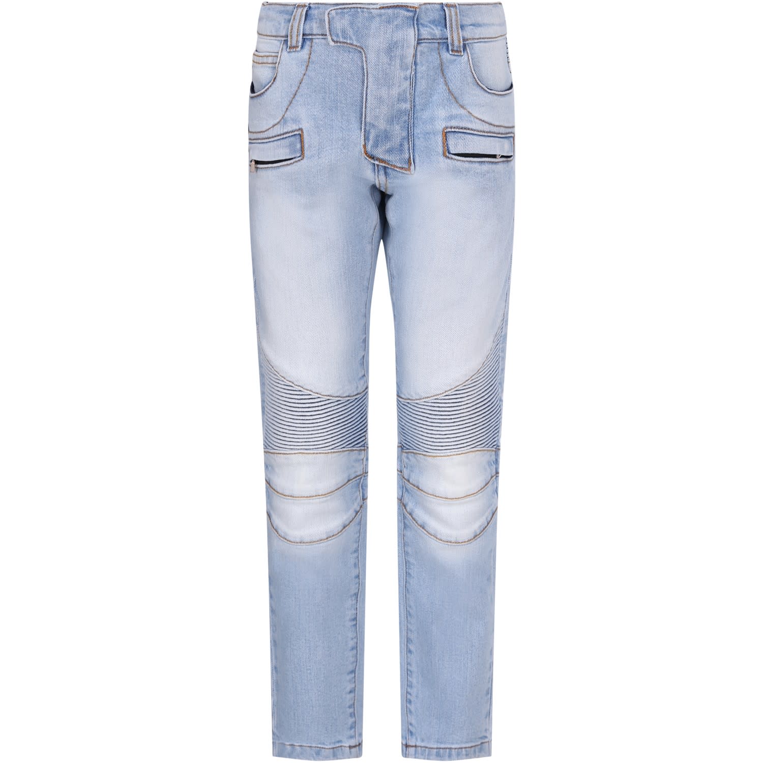 light blue balmain jeans