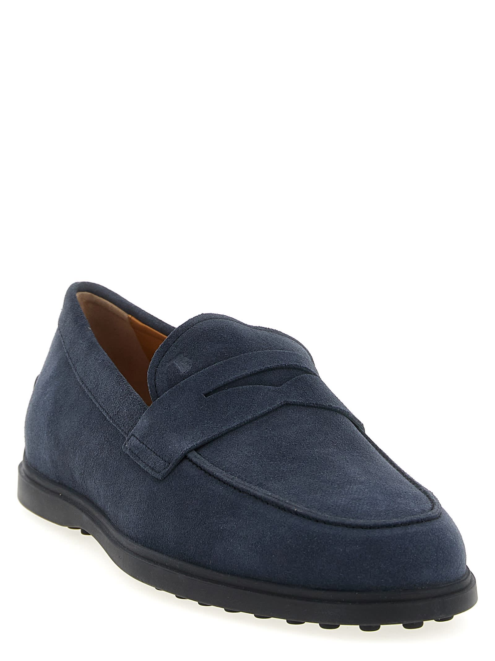 Tod's Gomma Loafers In Blue