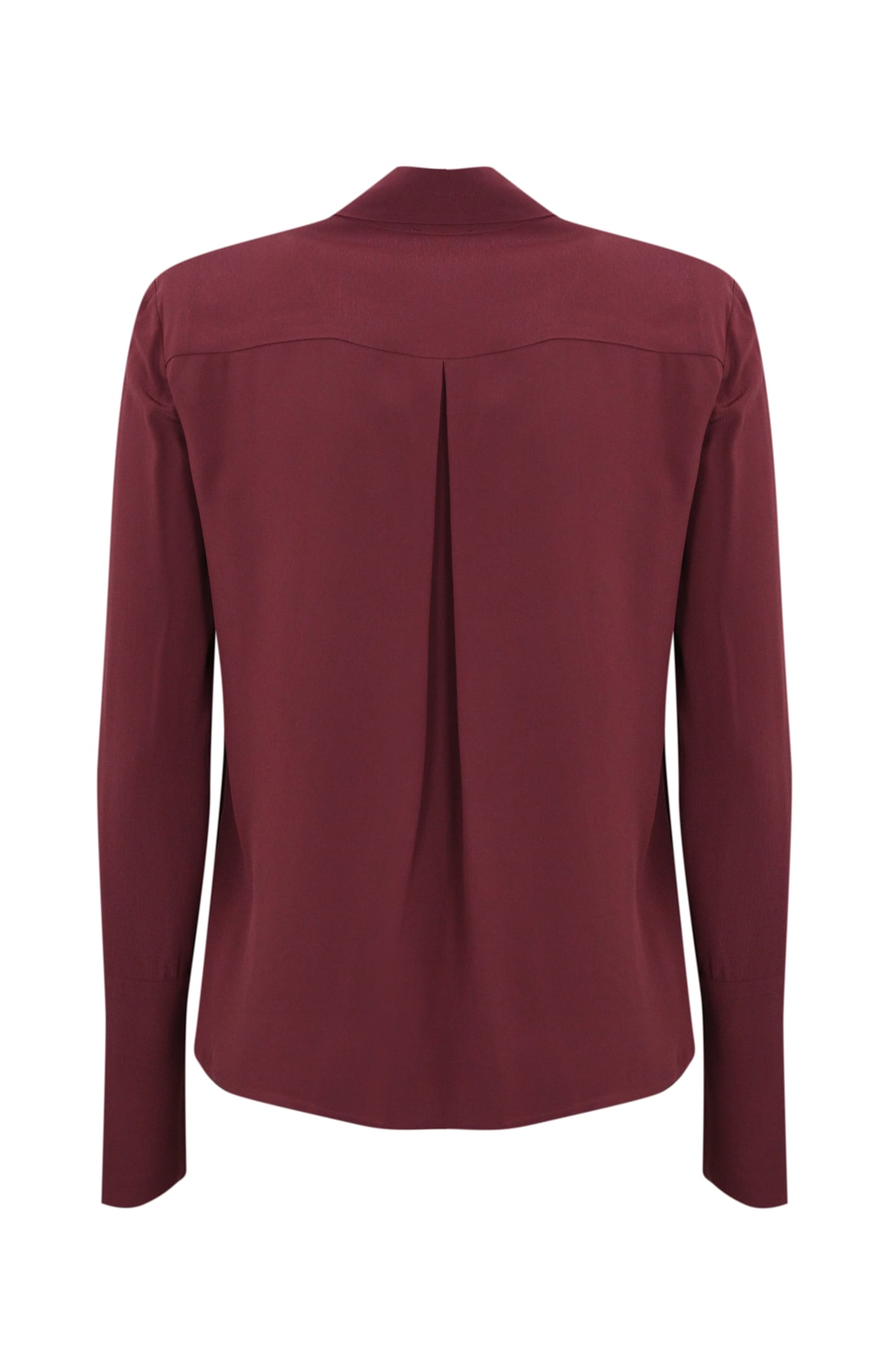 Shop Patrizia Pepe Viscose Crepe Shirt In Plum Elixir