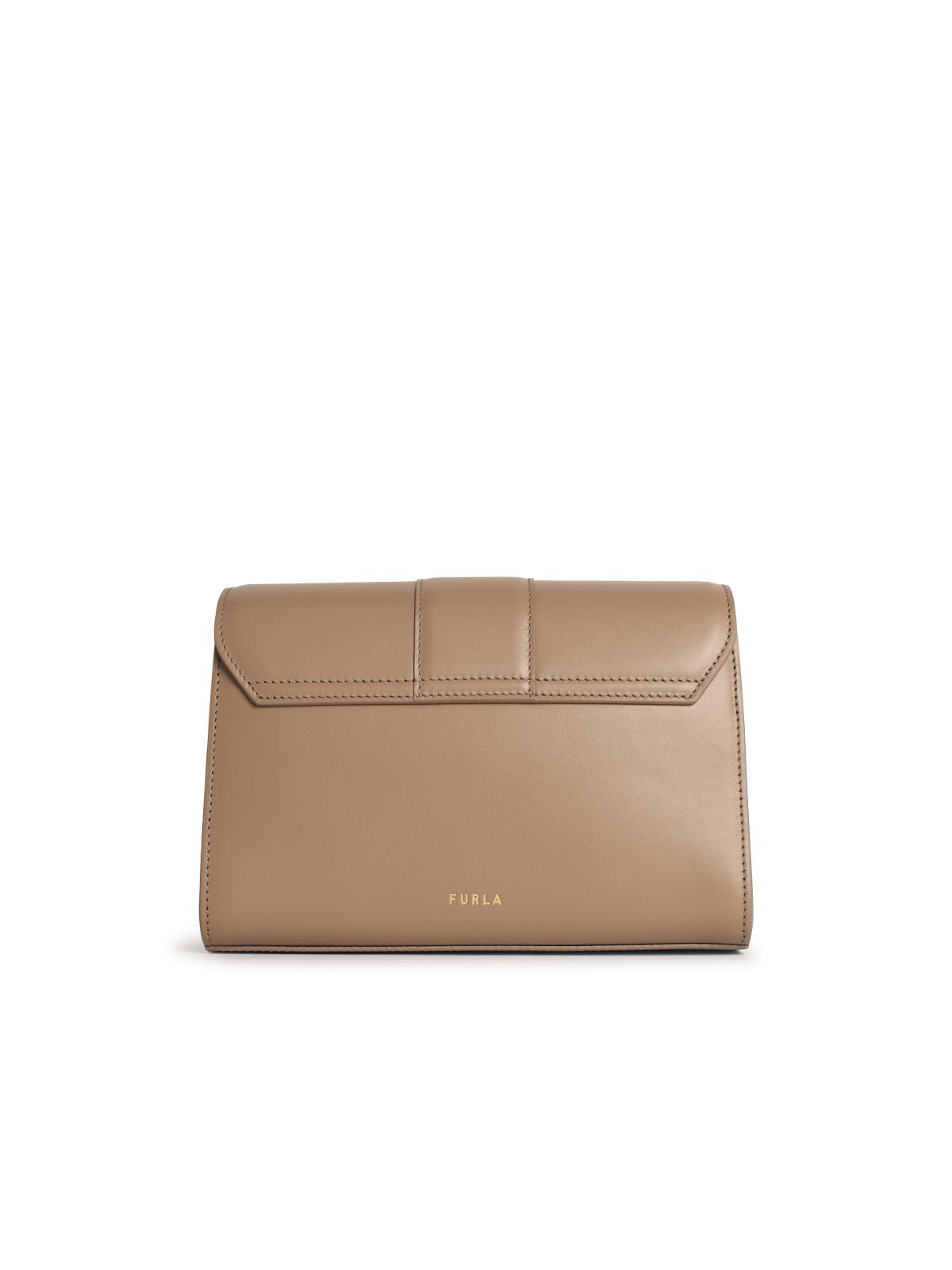 Furla Small Urban S Leather Crossbody Bag In Brown