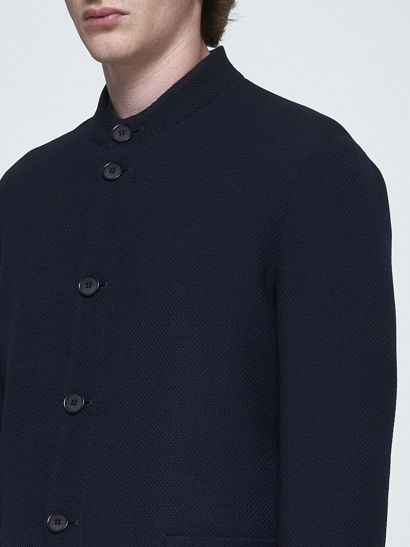 Shop Giorgio Armani Guru Wool Single-breasted Jacket In Blue