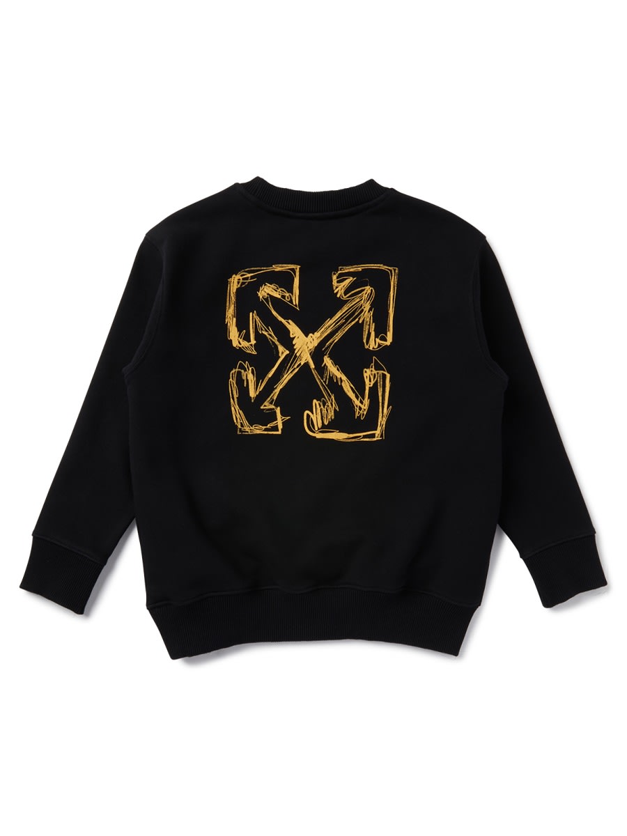 Off-white Arrow-sketch Sweatshirt In Black