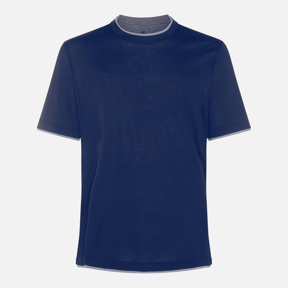 Shop Brunello Cucinelli Blue Cotton T-shirt