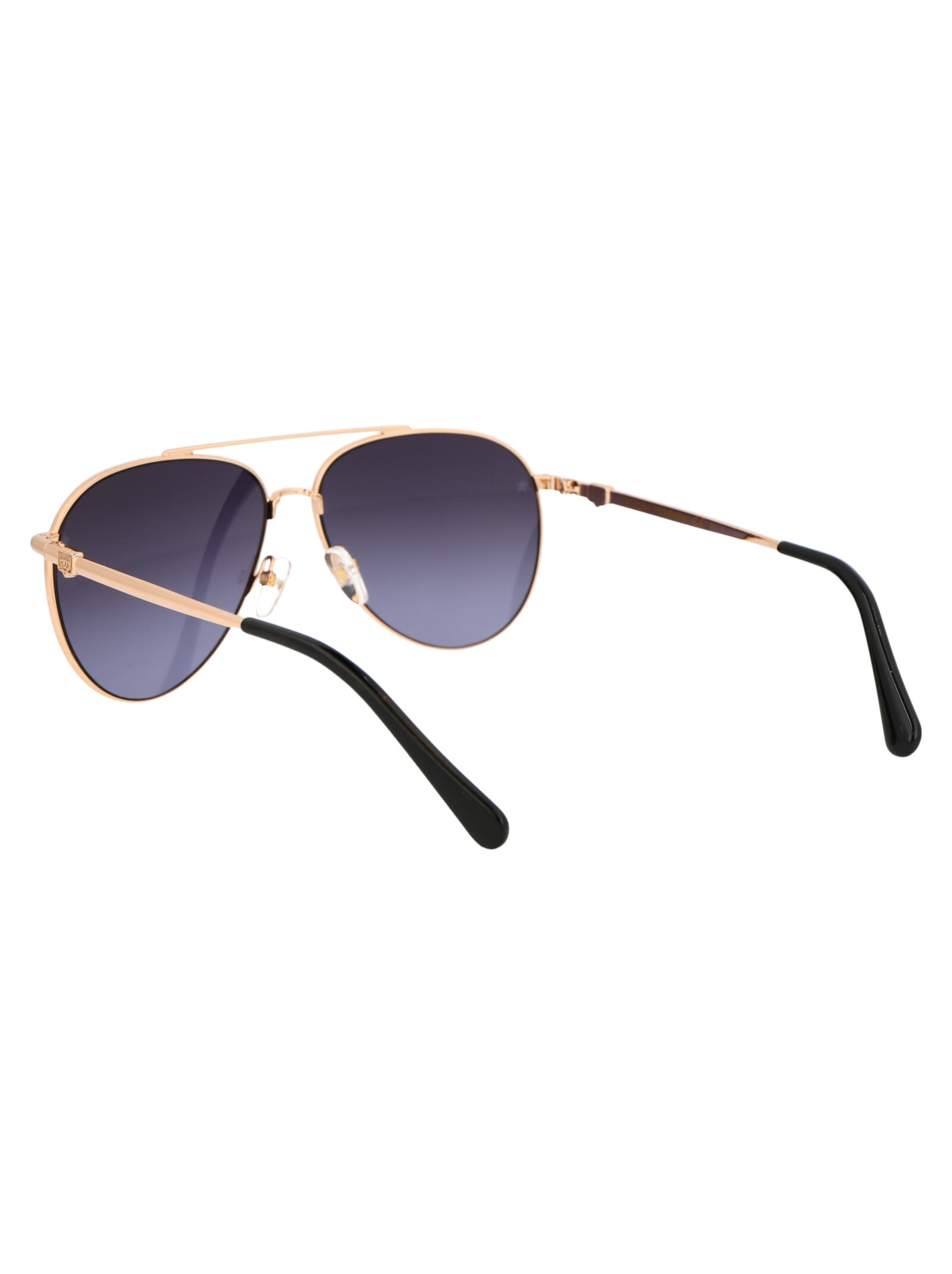 Shop Chiara Ferragni Cf 1001/s Sunglasses In Rhl9o Gold Black