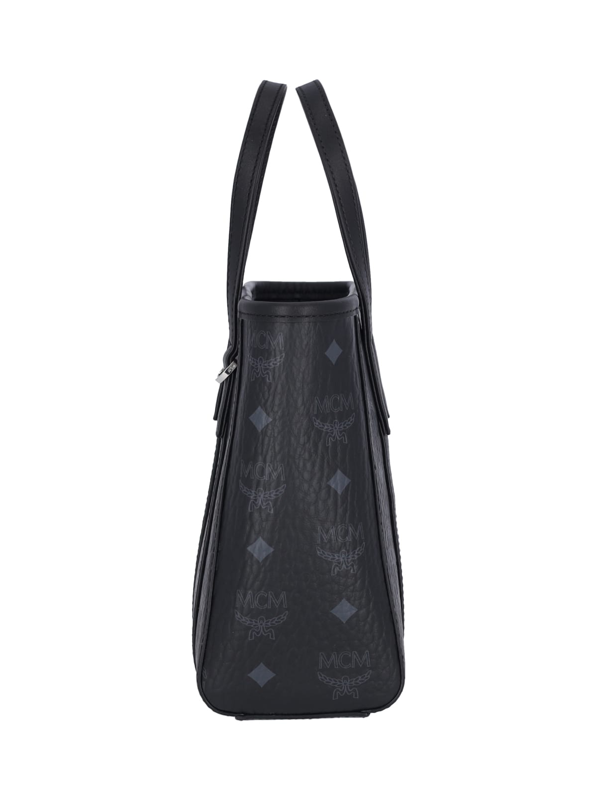 Shop Mcm Toni Mini Shopper Bag In Black