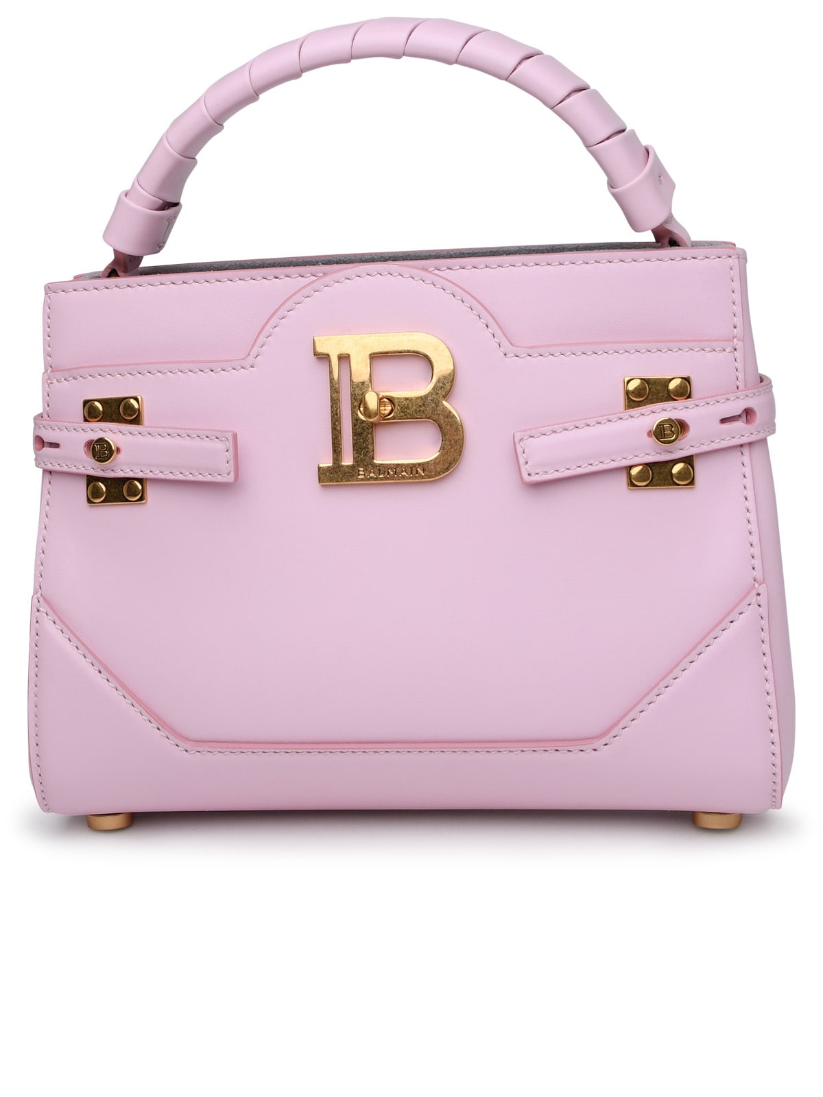 BALMAIN: B-Buzz 22 bag in leather - Pink  Balmain handbag BN1DA797LAVE  online at