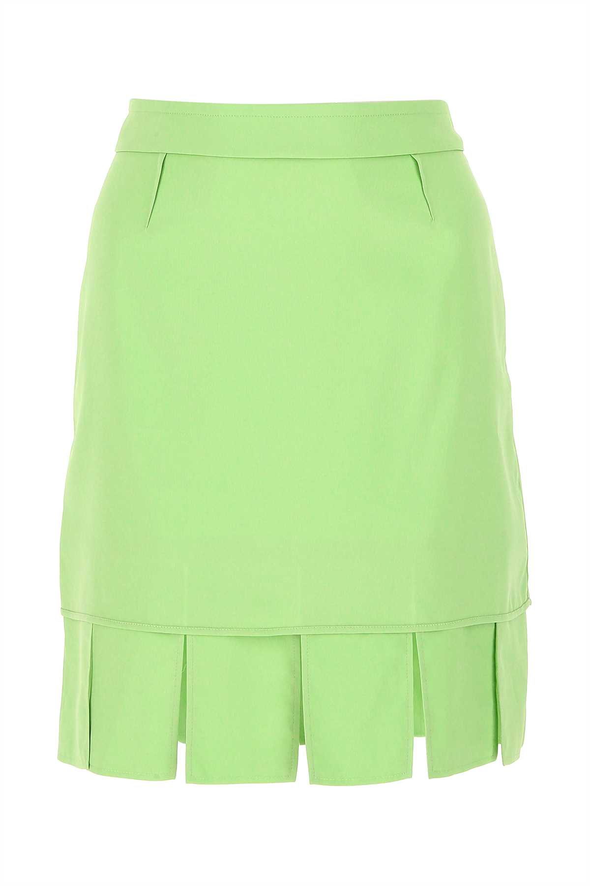 Bottega Veneta Pastel Green Stretch Viscose Miniskirt In Green