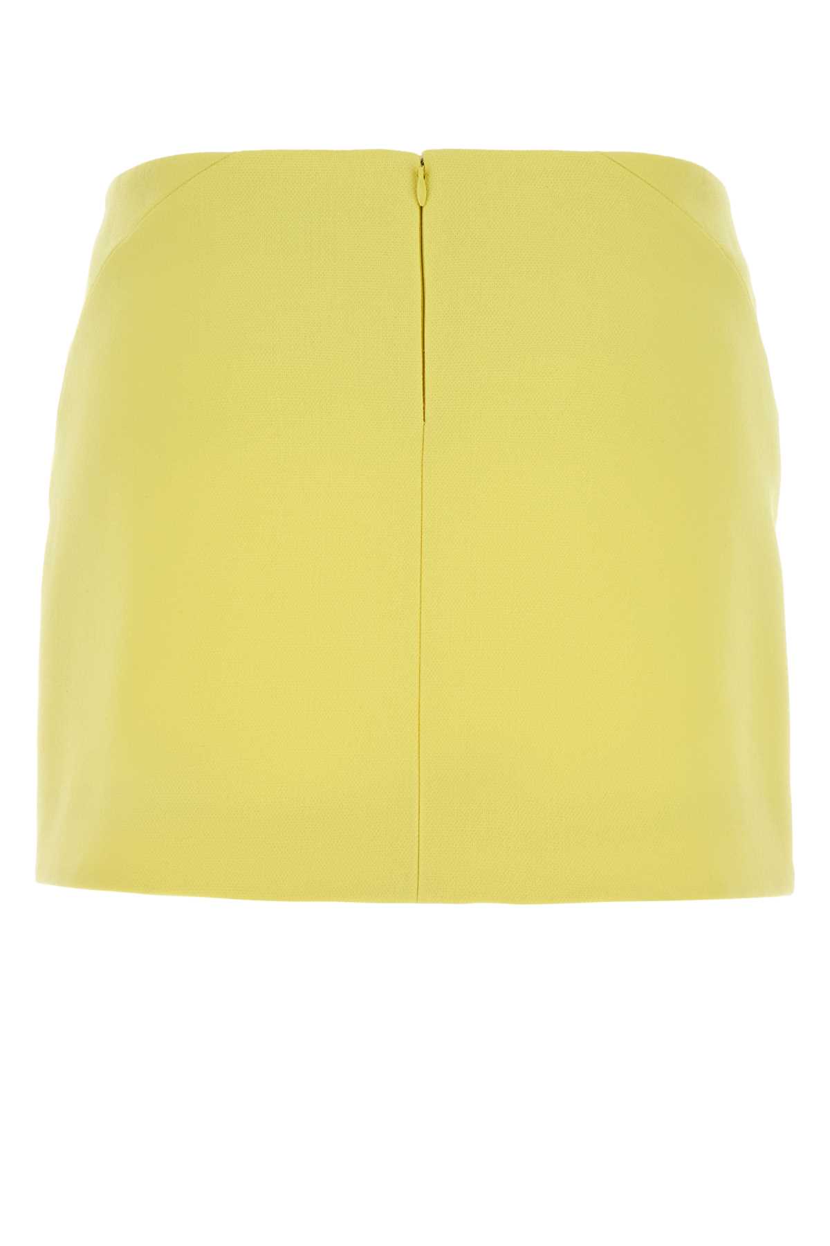 Givenchy High Waist Mini Skirt With Side Slits In Yellow