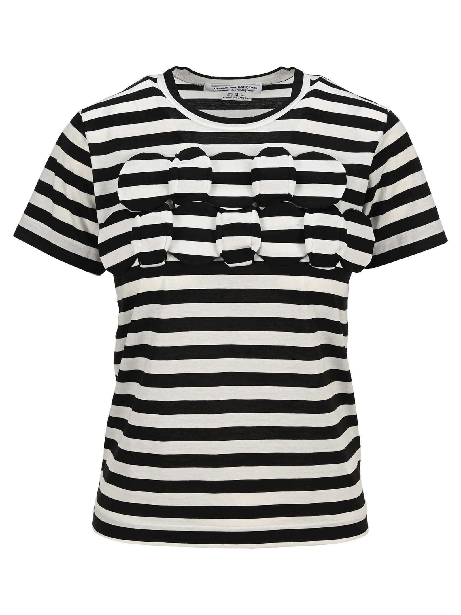 Comme Des Garçons Comme Des Garçons Appliquéd Striped T-shirt