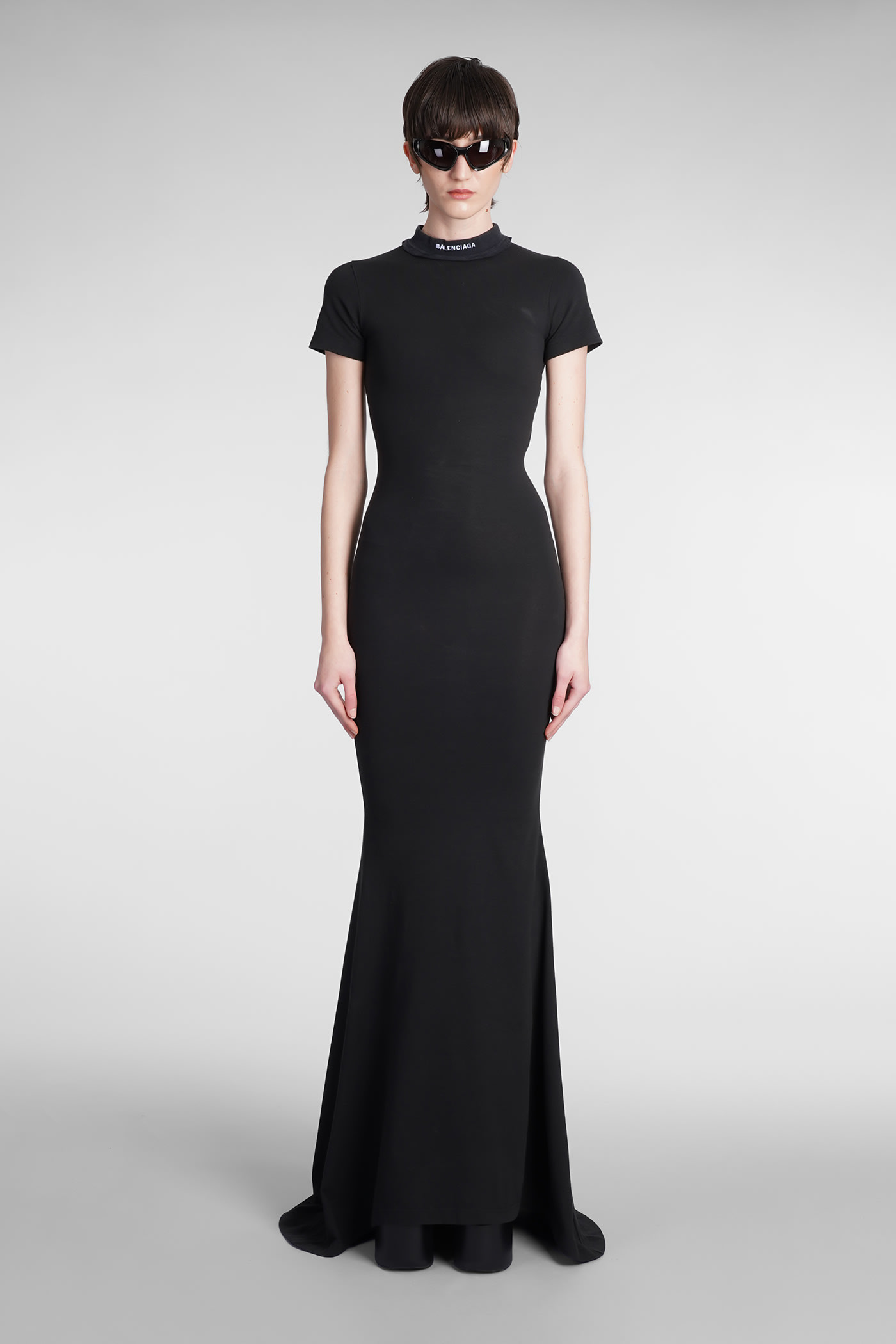 bed totaal Glimlach Balenciaga Dress In Black Cotton | ModeSens