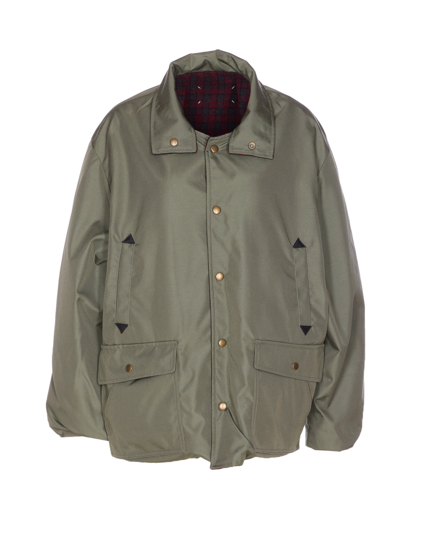 Maison Margiela Reversible Technical Jacket In Burgundy