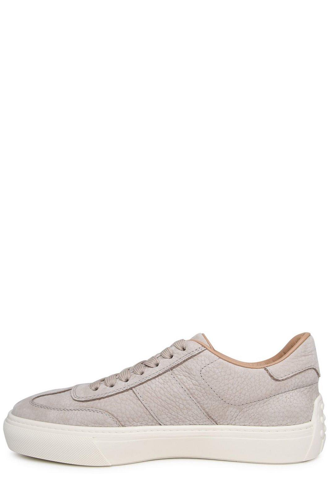 Shop Tod's Round Toe Lace-up Sneakers In C006